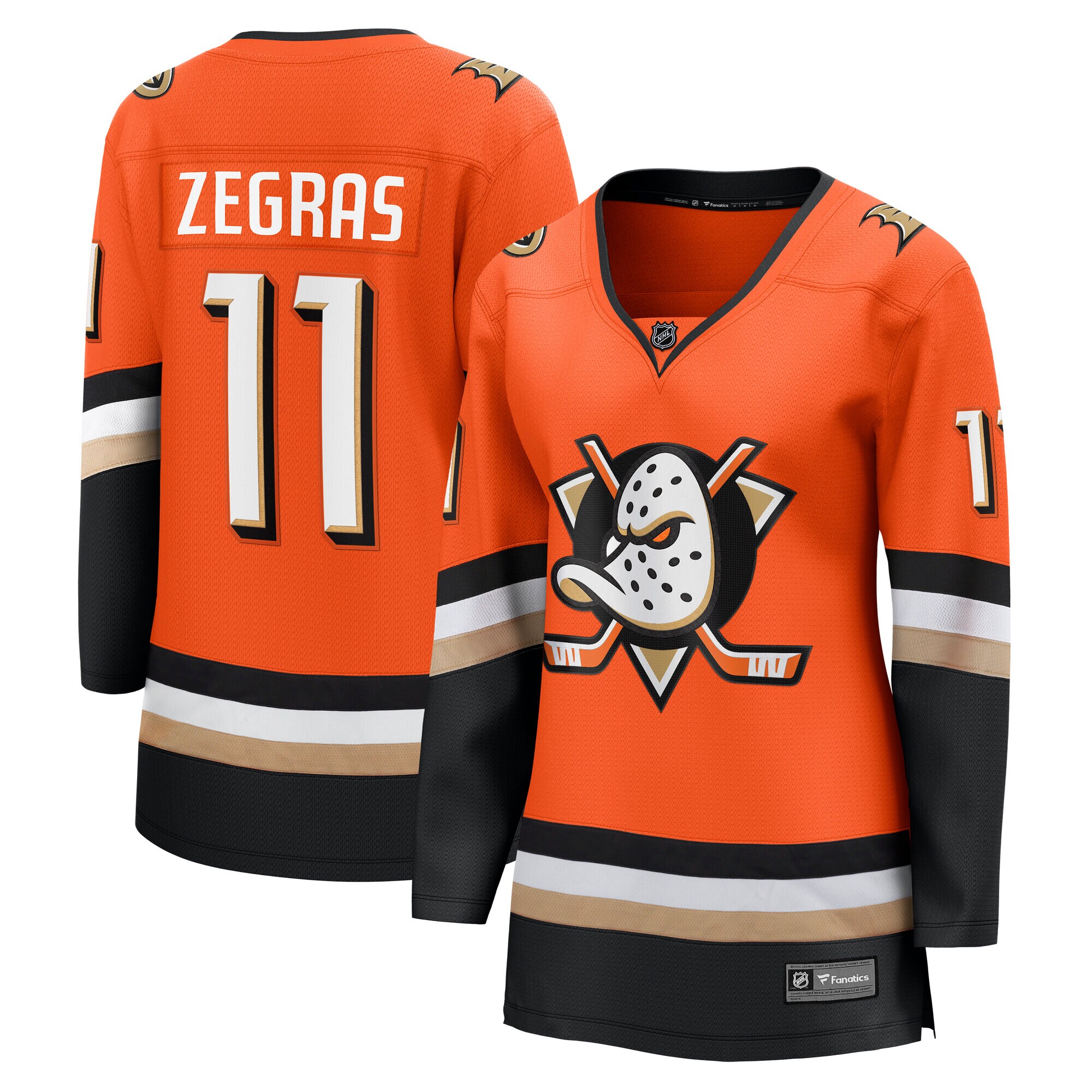 Anaheim Ducks Trevor Zegras Orange Home Premier Breakaway Player NHL Jersey Women's