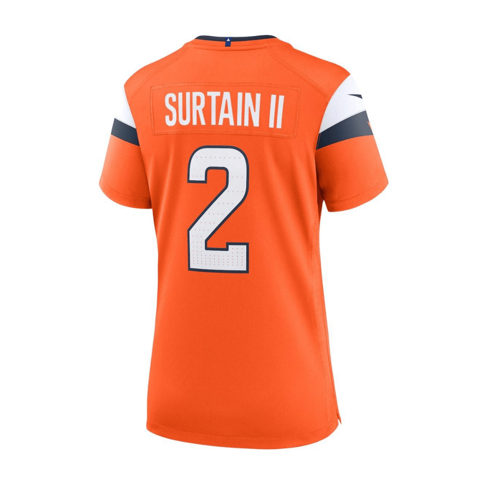 Patrick Surtain II 2 Denver Broncos 2025 Pro Bowl Patch Game Orange NFL Jersey Women's