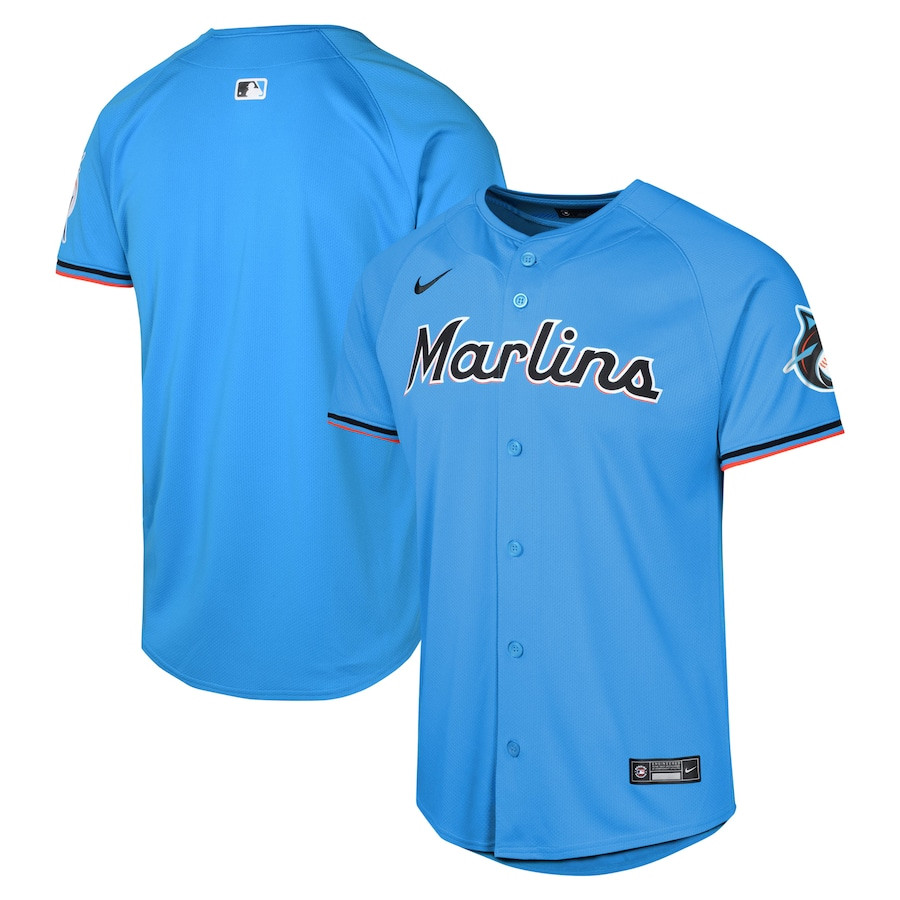 Miami Marlins Alternate Limited Blue MLB Jersey Youth