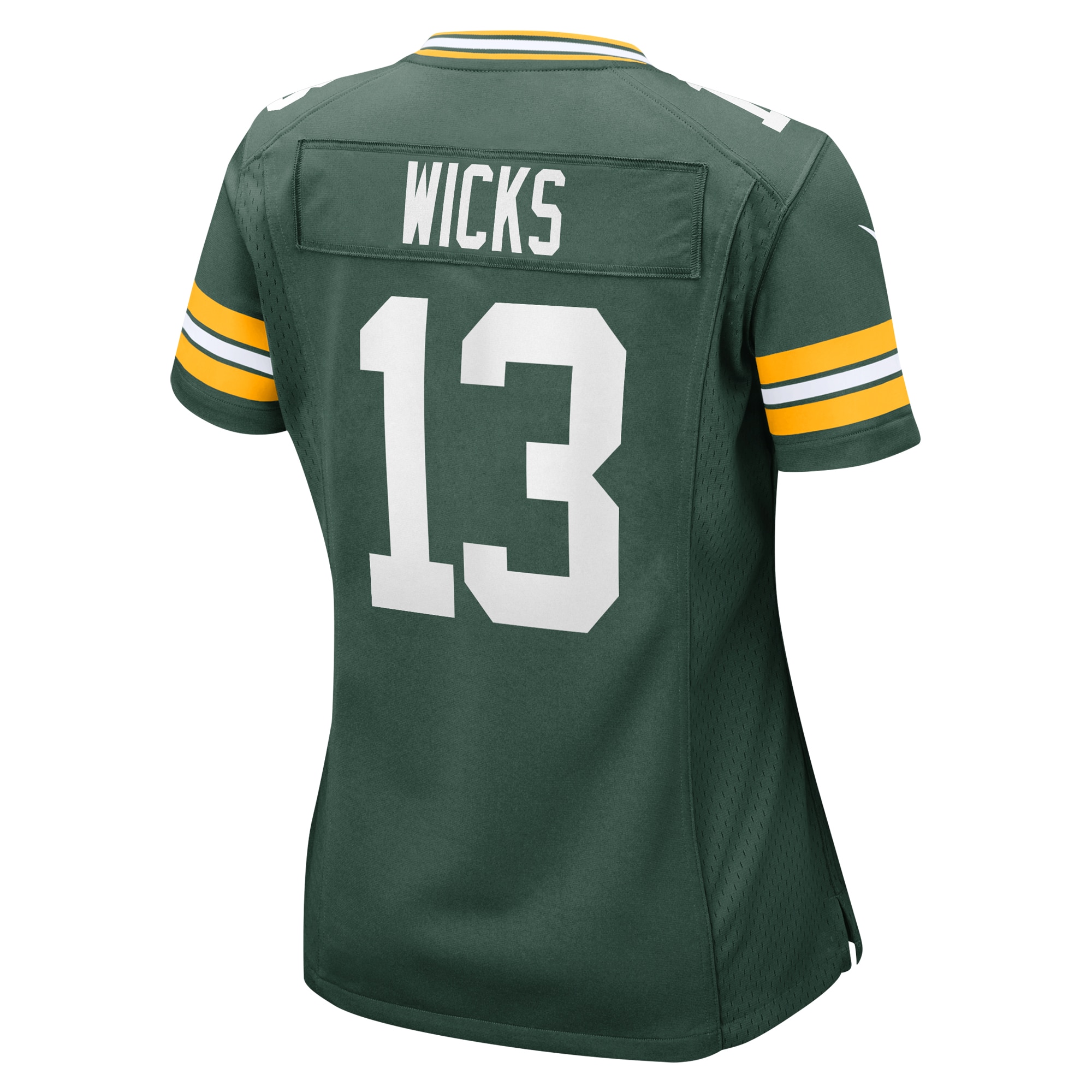 Green Bay Packers Dontayvion Wicks Green Game NFL Jersey Women's