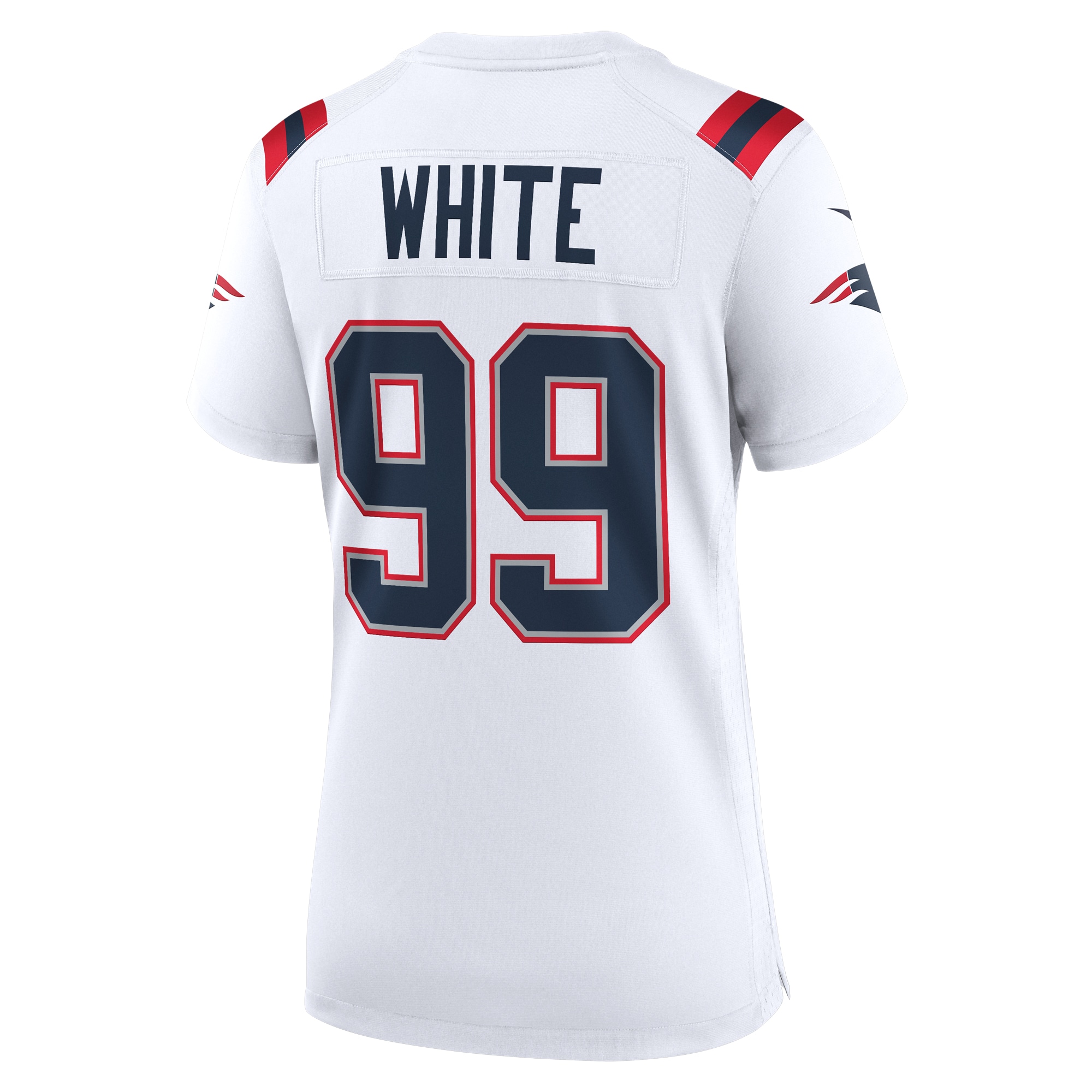 New England Patriots Keion White White Game NFL Jersey Women's