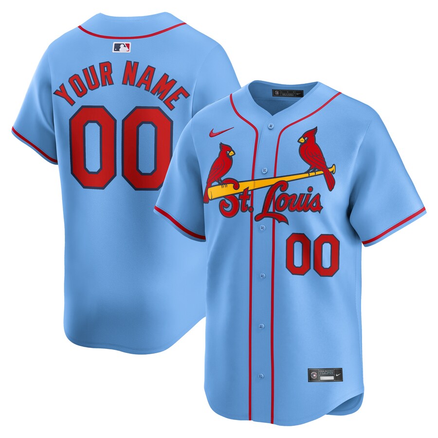 St. Louis Cardinals Alternate Limited Custom Jersey Light Blue