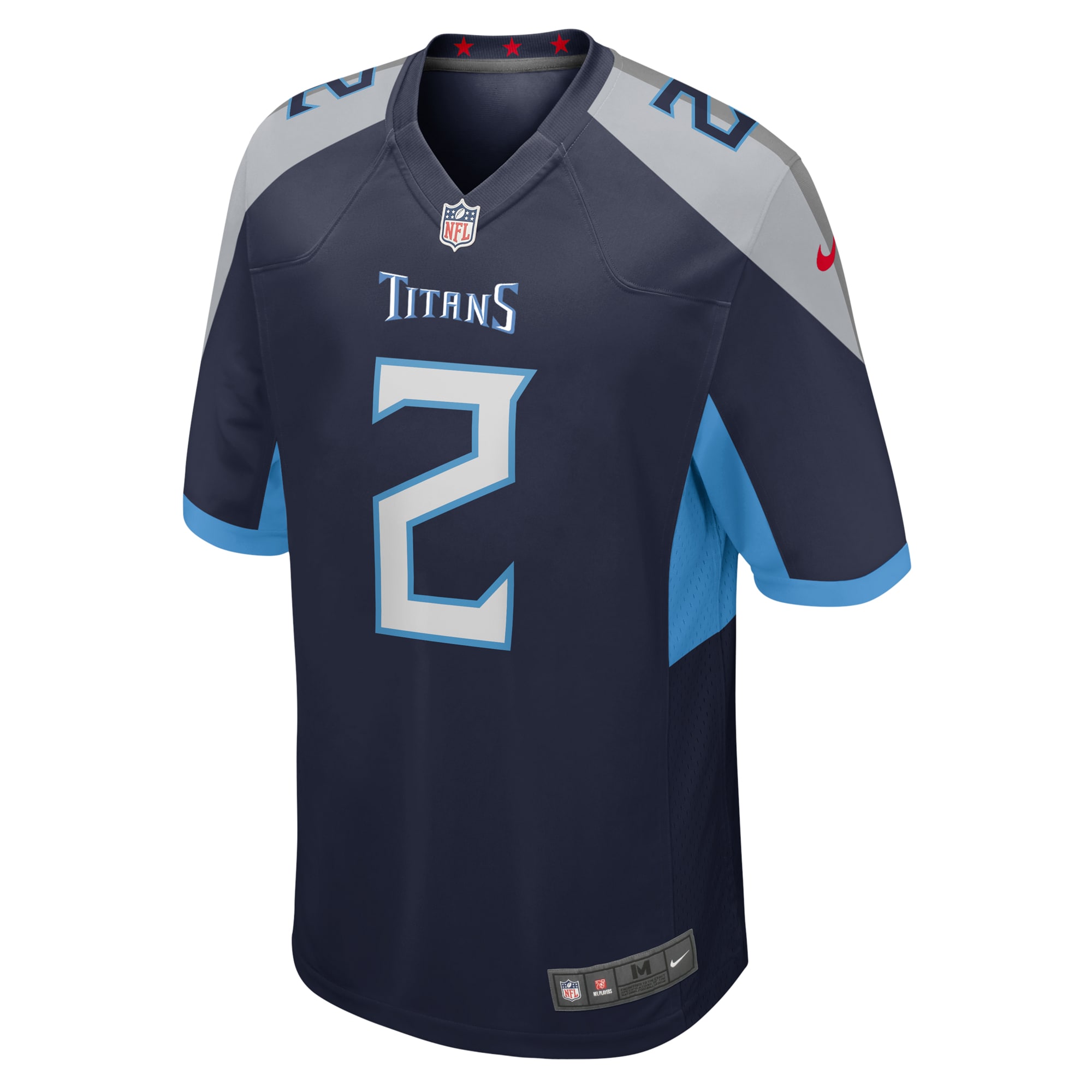 Tennessee Titans Tyjae Spears Navy Game NFL Jersey Men's