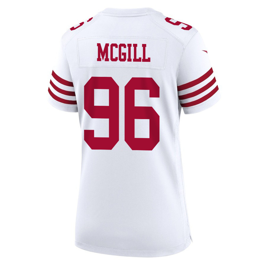 T.Y. McGill 96 San Francisco 49ers Super Bowl LVIII Patch Game White NFL Jersey Women's