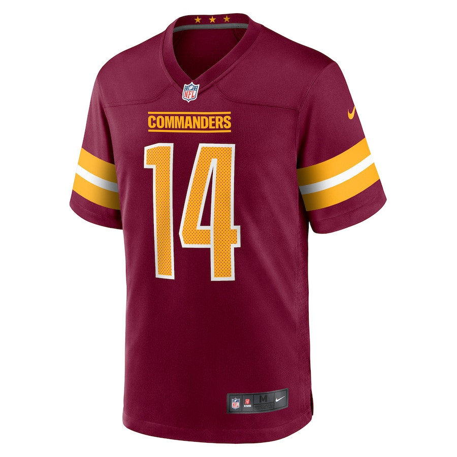 Olamide Zaccheaus 14 Washington Commanders Game Burgundy NFL Jersey Men's