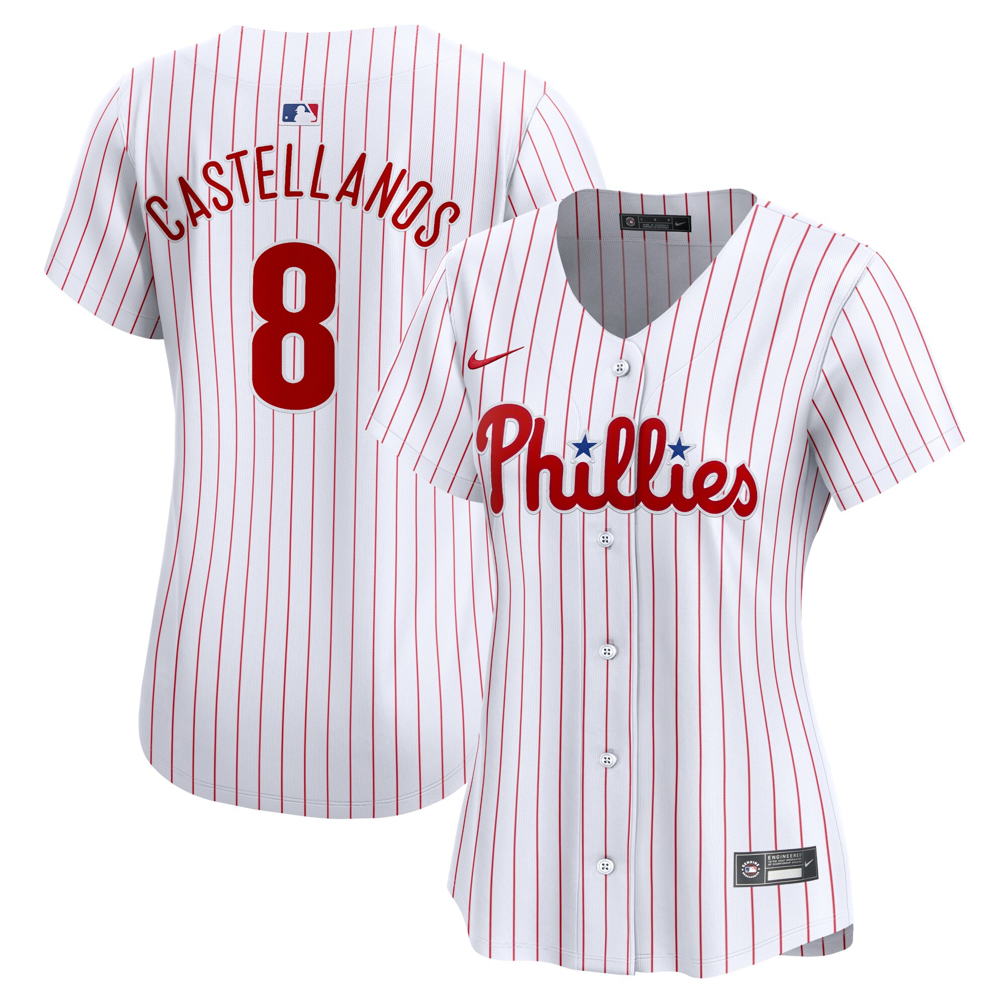Philadelphia Phillies Nick Castellanos White Home Limited Player MLB Jersey Women's