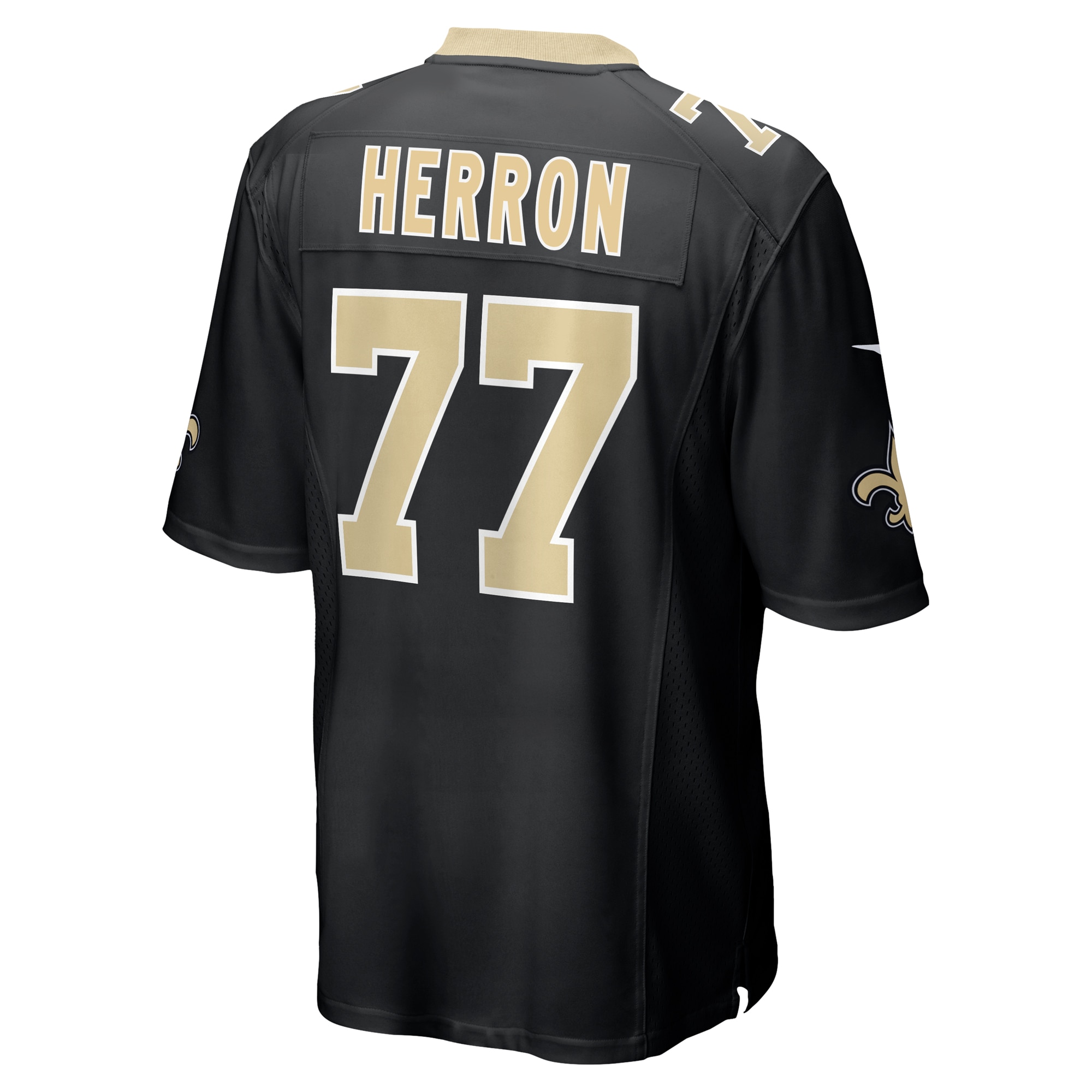 New Orleans Saints Justin Herron Black Game NFL Jersey Men's