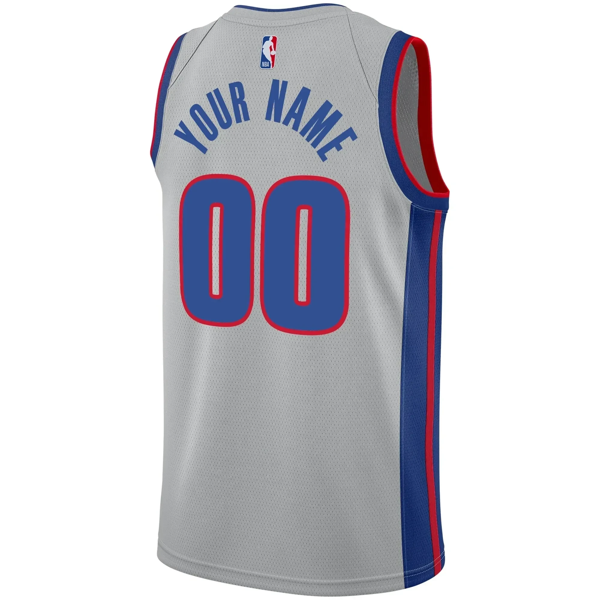 Detroit Pistons Swingman Custom Statement Edition Gray NBA Jersey Men's
