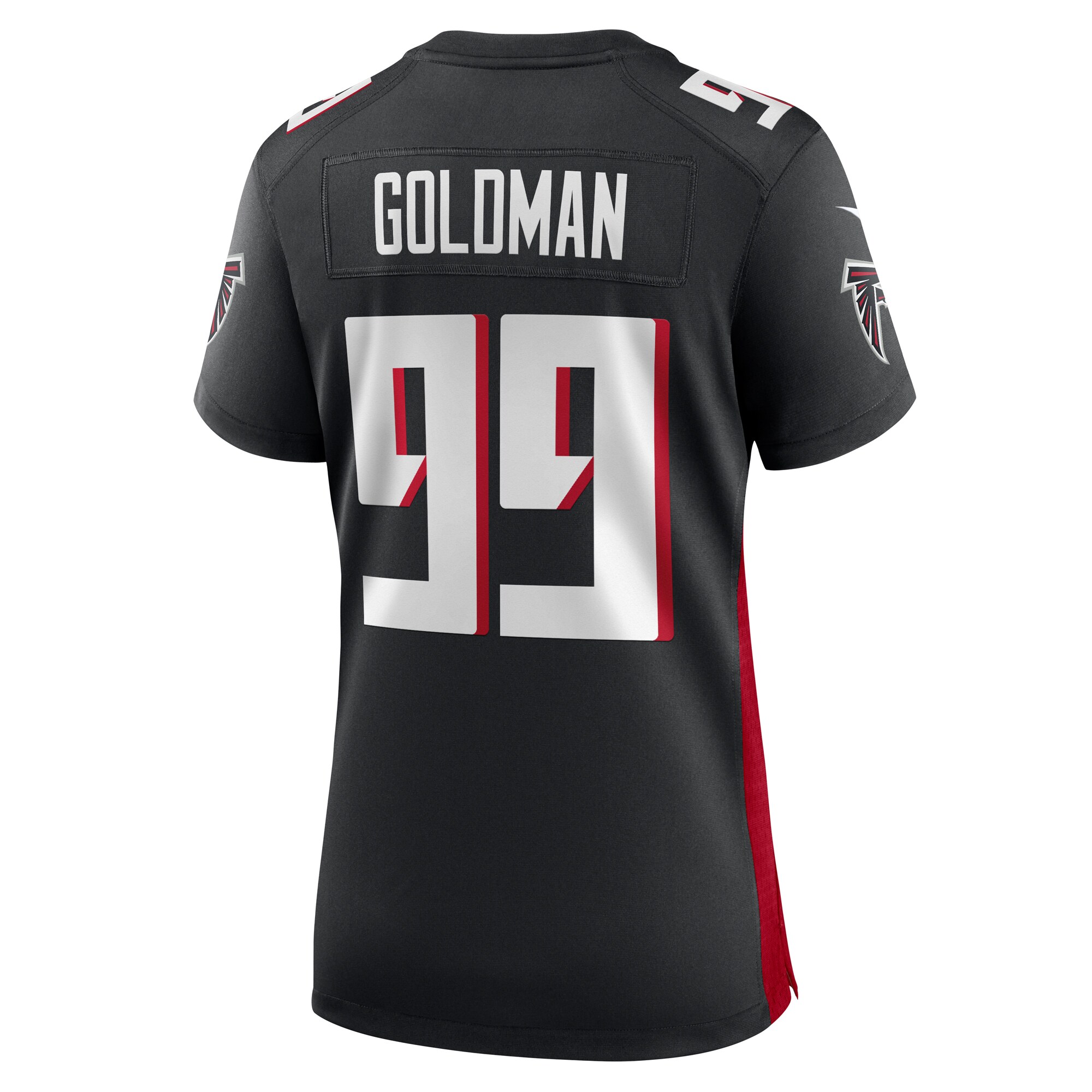 Atlanta Falcons Eddie Goldman Black Game NFL Jersey Women's