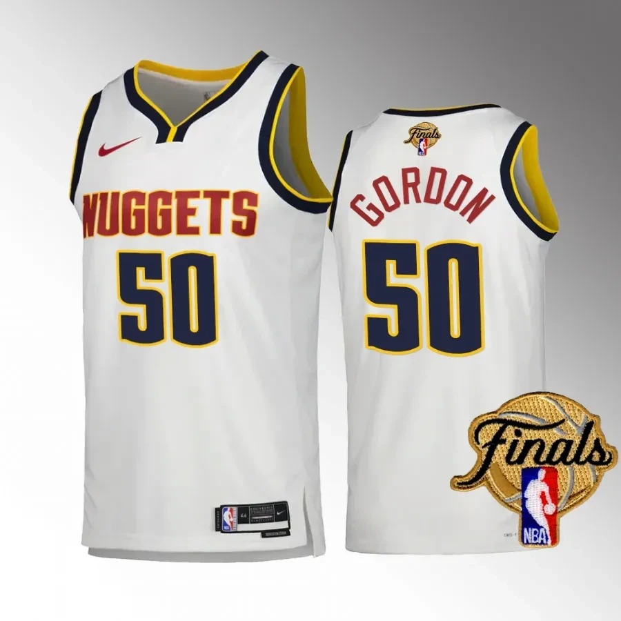 Aaron Gordon 50 Denver Nuggets 2023 Finals Champions Edition White NBA Jersey Men's