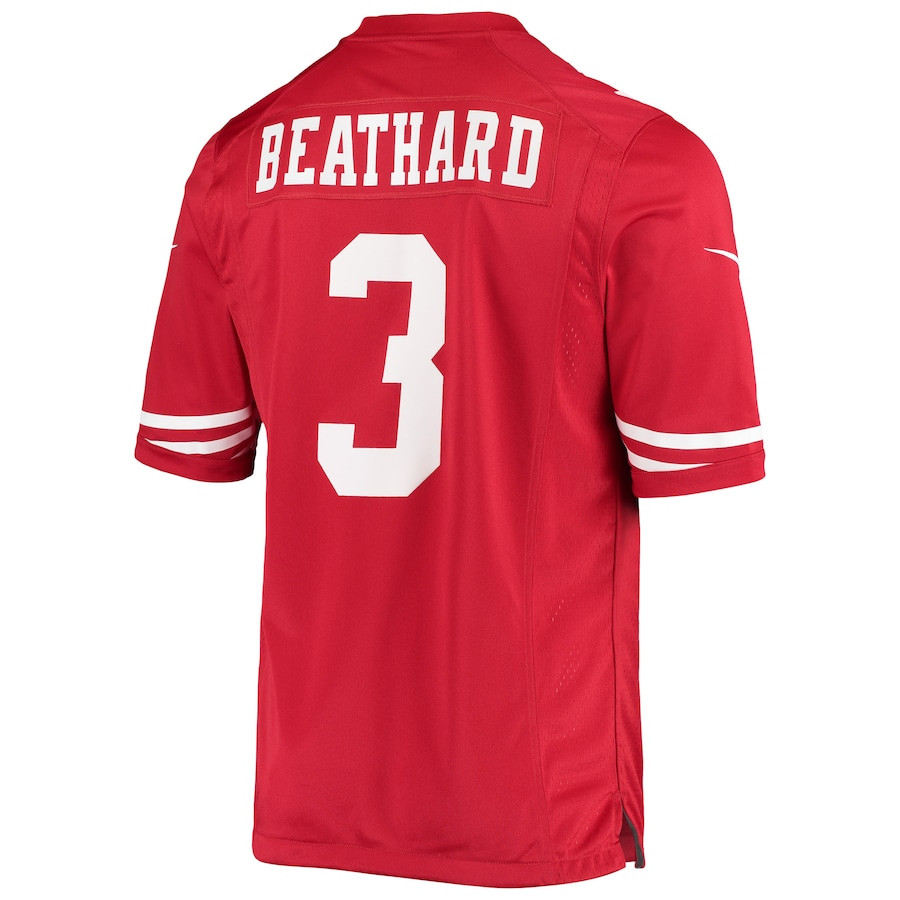 C.J. Beathard 3 San Francisco 49ers Game Scarlet NFL Jersey Men's