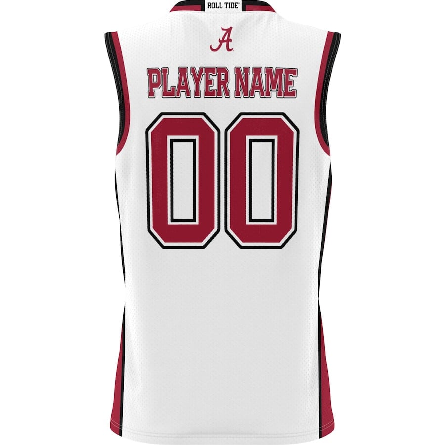 Alabama Crimson Tide NIL Custom White NCAA Jersey Men's