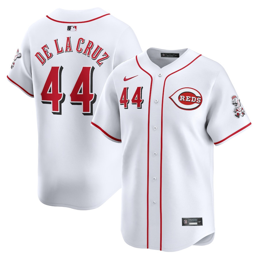 Elly De La Cruz 44 Cincinnati Reds Home Limited White MLB Jersey Youth