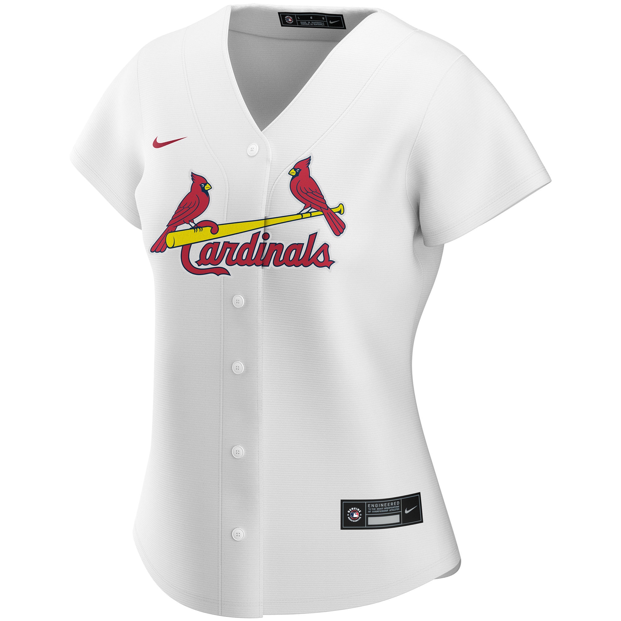 St. Louis Cardinals White Home Custom MLB Jersey Women's