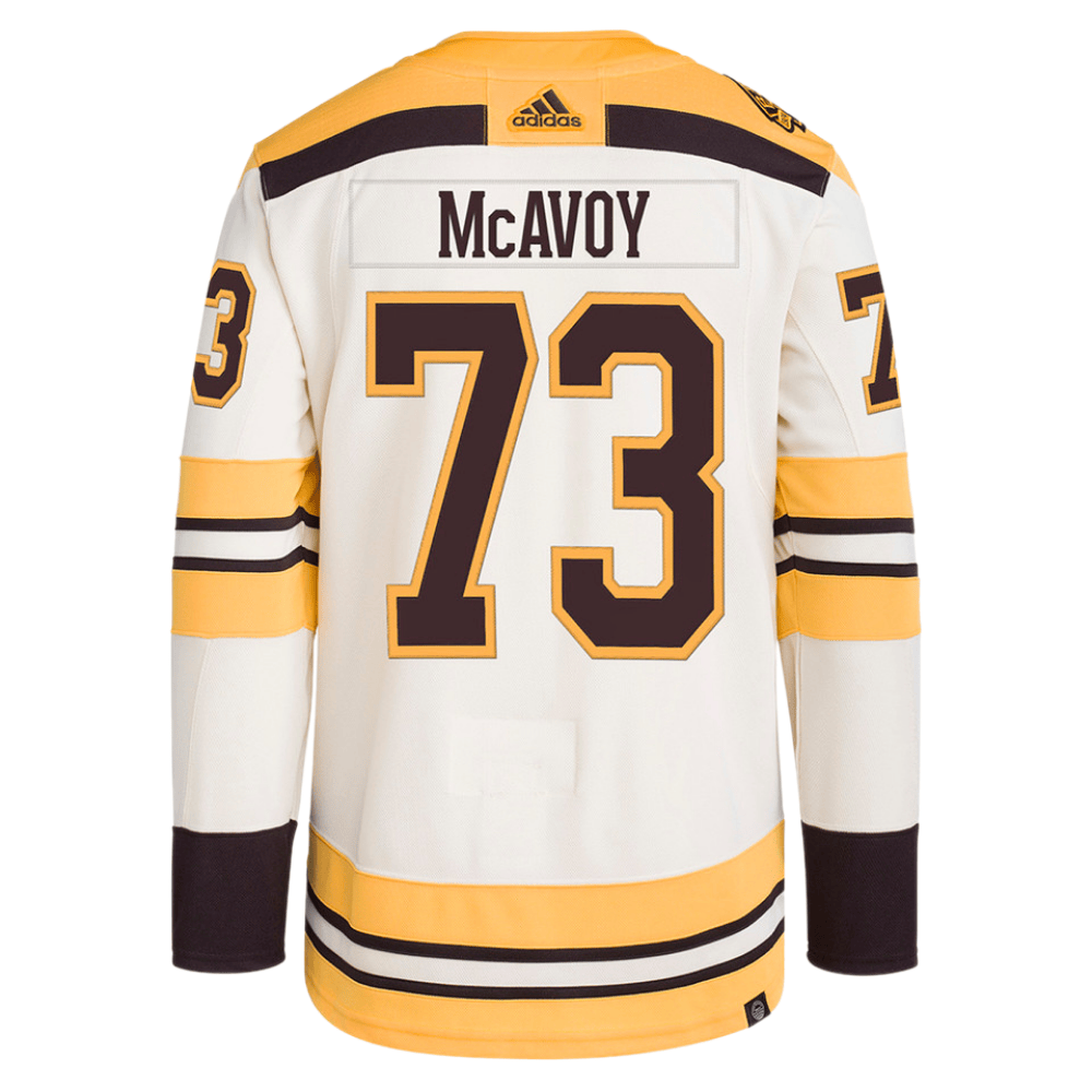 Charlie McAvoy 73 Boston Bruins 100th Anniversary Primegreen Third Cream NHL Jersey Men's