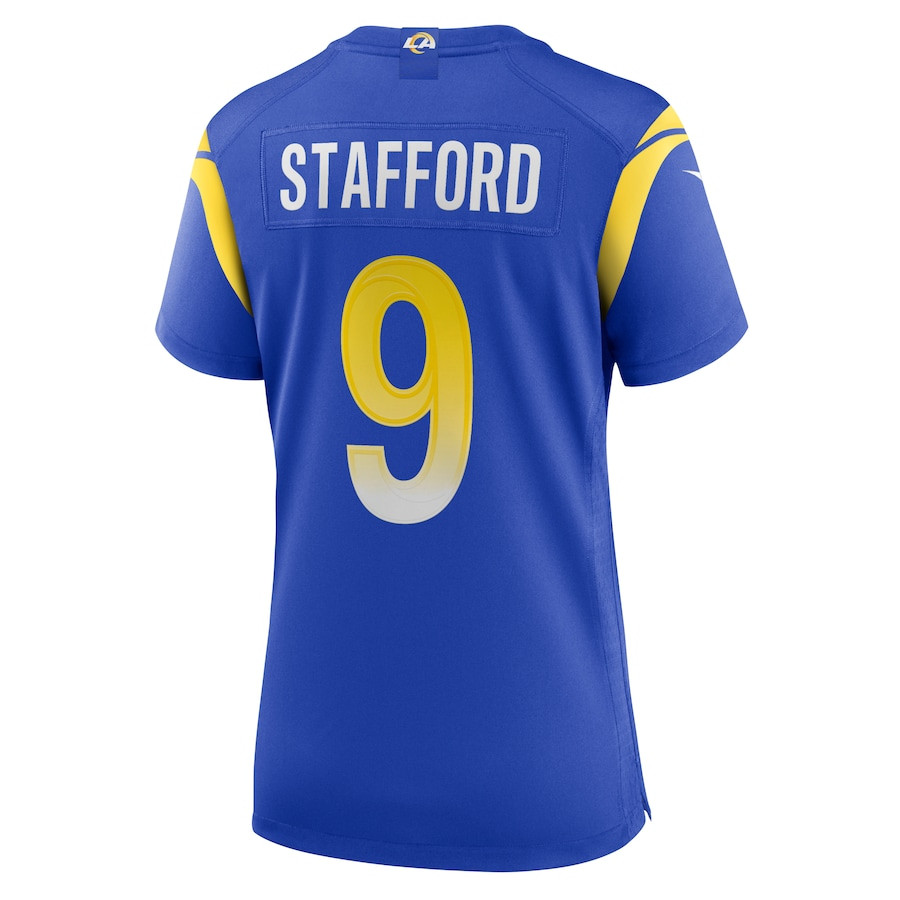 Matthew Stafford 9 Los Angeles Rams Game Royal NFL Jersey Women's