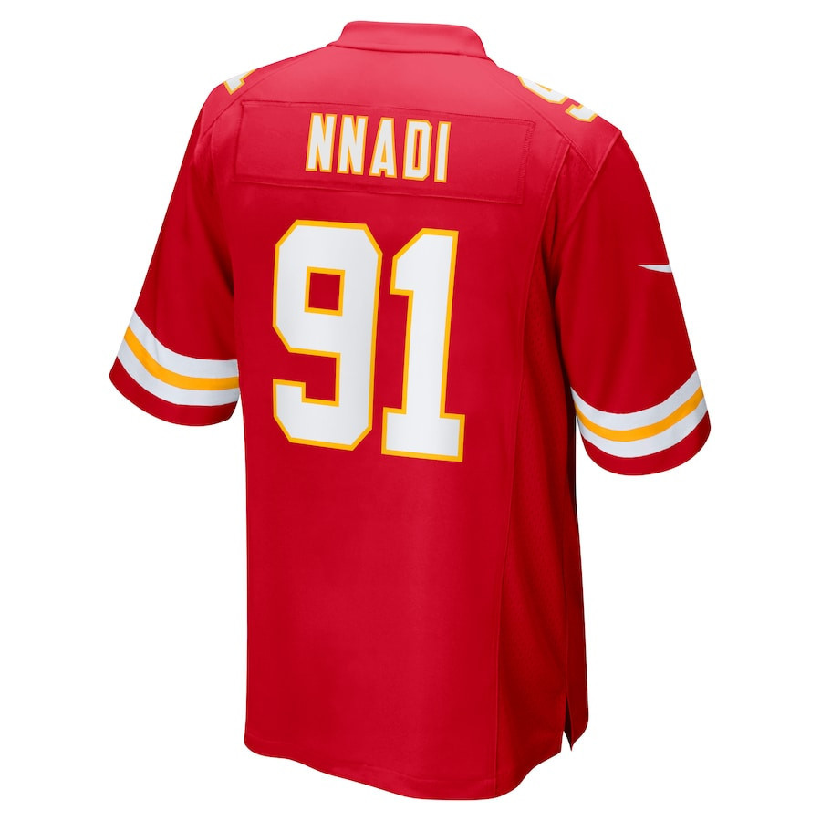 Derrick Nnadi #91 Kansas City Chiefs Super Bowl LIX Red NFL Jersey Youth