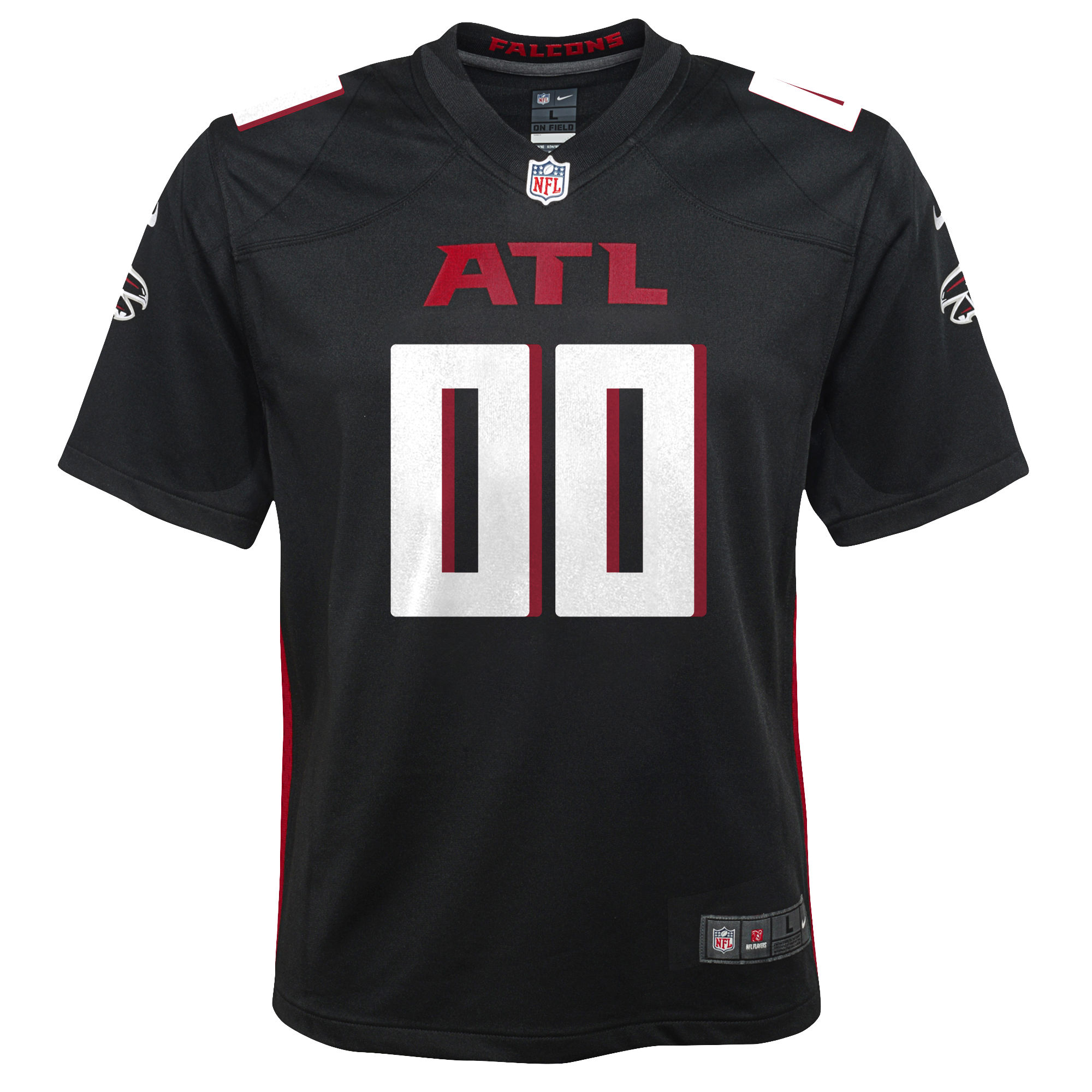 Atlanta Falcons Black Custom Game NFL Jersey Youth