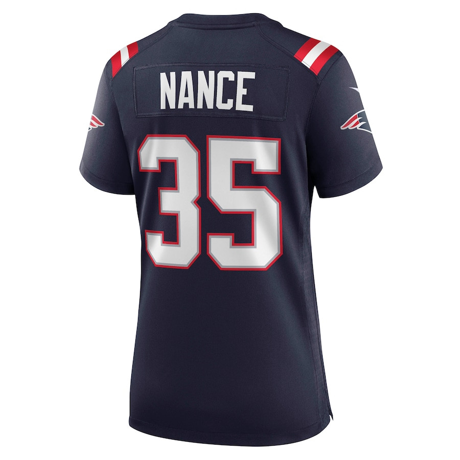 Jim Nance 35 New England Patriots Retired Navy NFL Jersey Women's