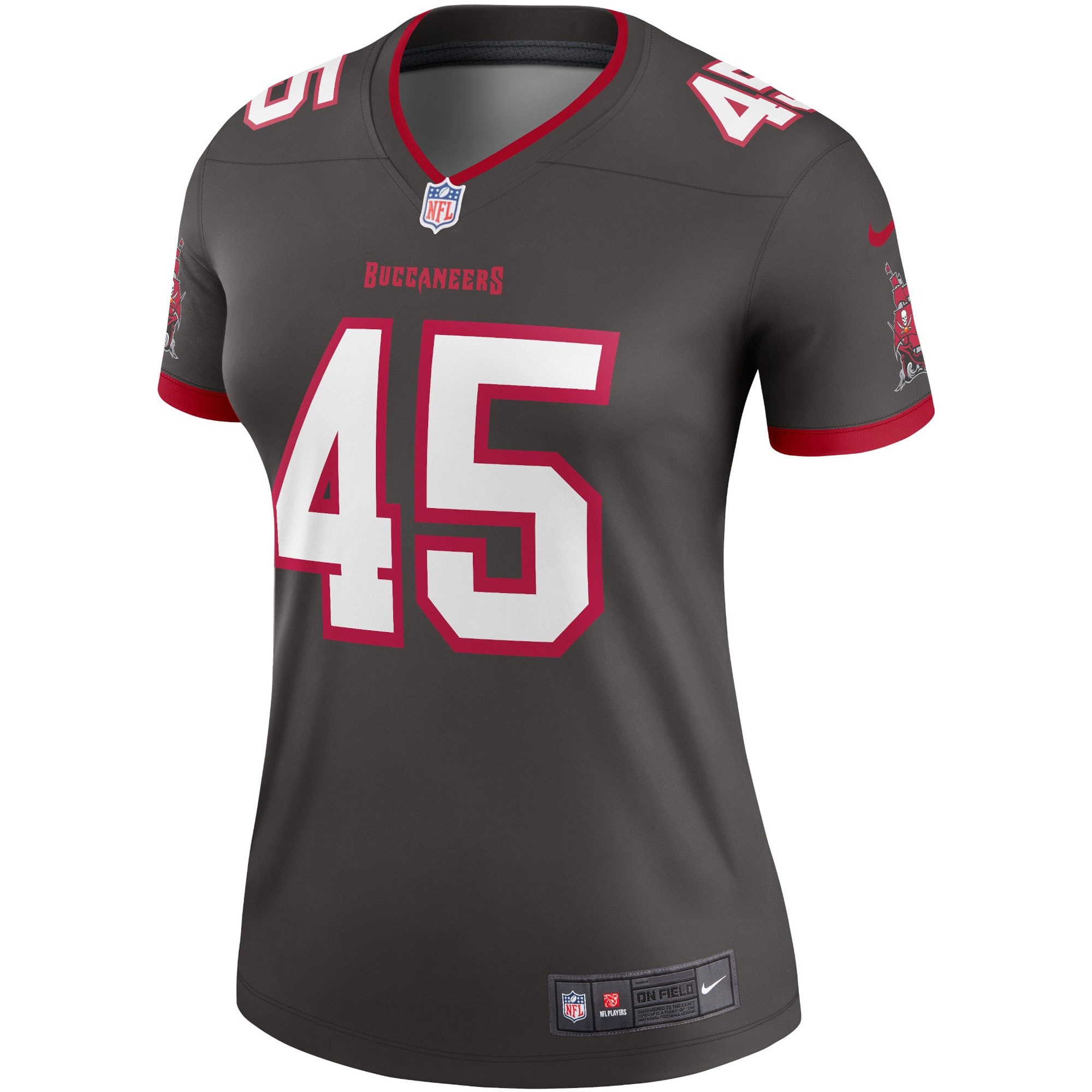 Tampa Bay Buccaneers Devin White Pewter Alternate Legend Player Performance Top NFL Jersey Women's