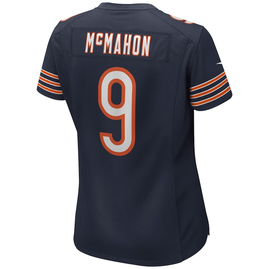 Jim McMahon 9 Chicago Bears Game Retired Navy NFL Jersey Women's