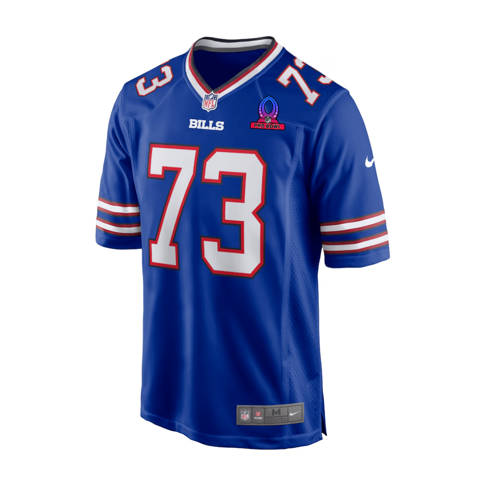 Dion Dawkins 73 Buffalo Bills 2025 Pro Bowl Patch Game Royal NFL Jersey Men's