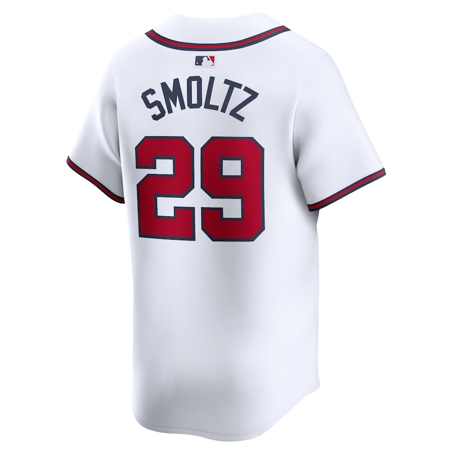 John Smoltz 29 Atlanta Braves Home Limited Player White MLB Jersey Men's
