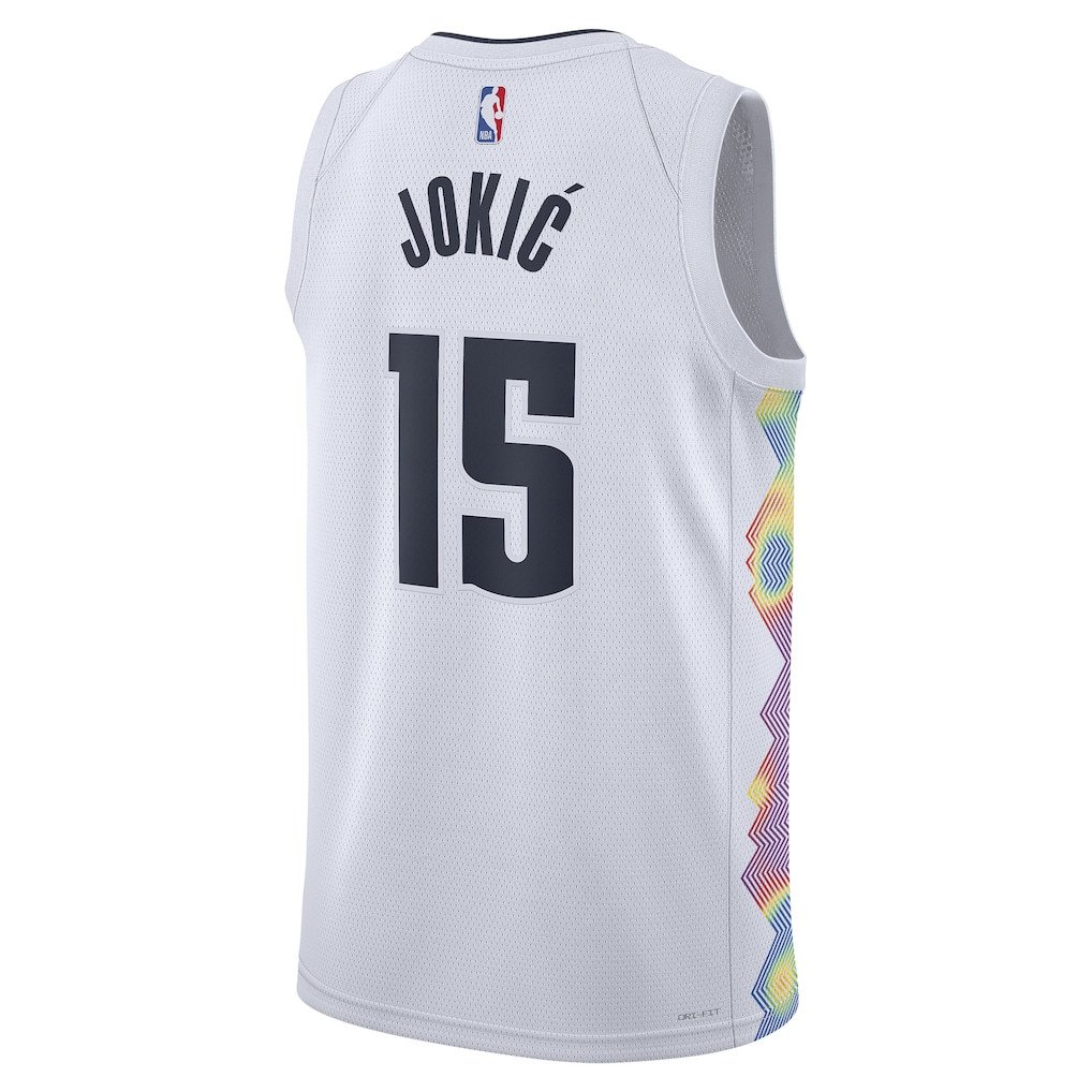 Nikola Joki? 15 Denver Nuggets Unisex 2024/25 Swingman Player City Editio White NBA Jersey Unisex