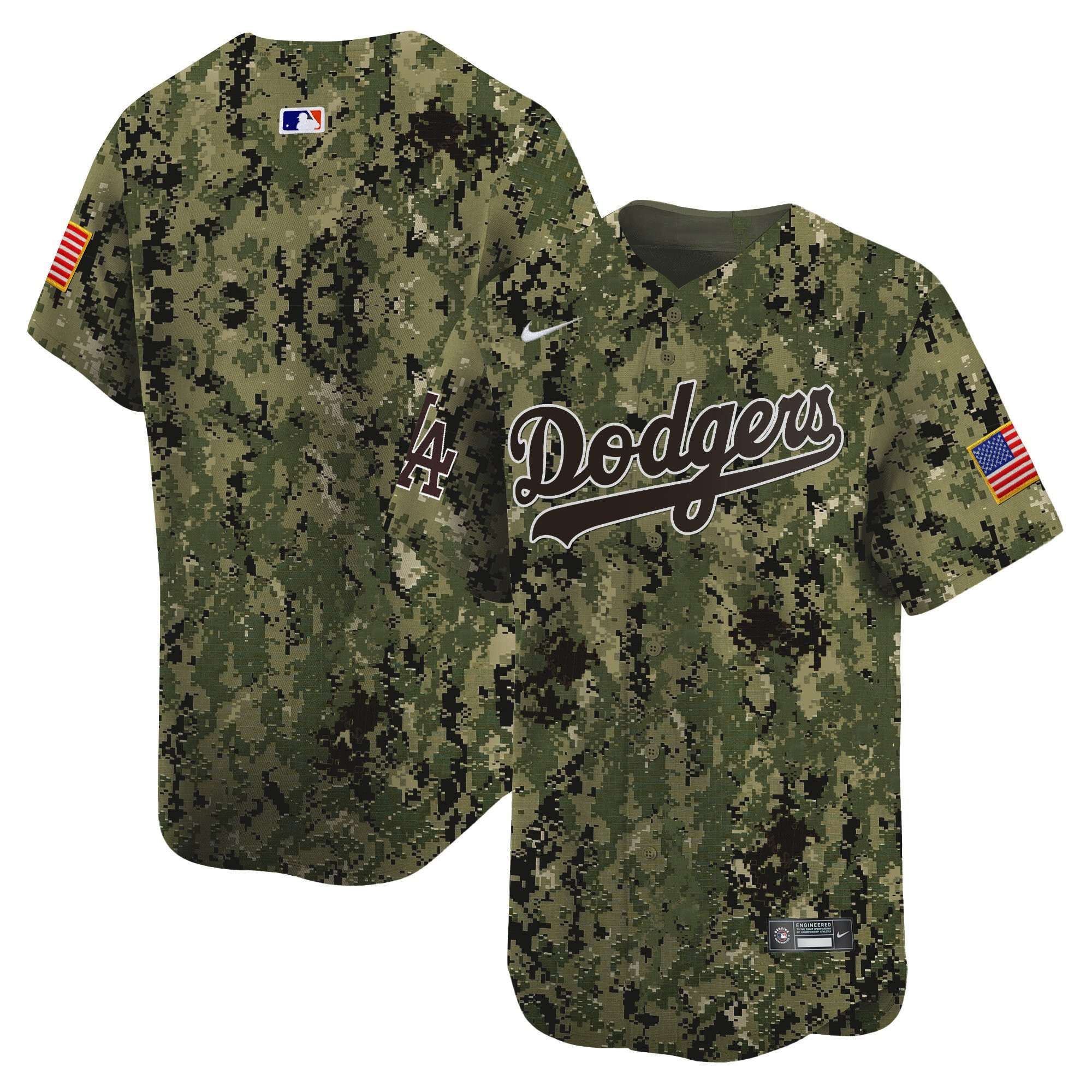 Los Angeles Dodgers USMC Alternate Limited Woodland MLB Jersey Men's