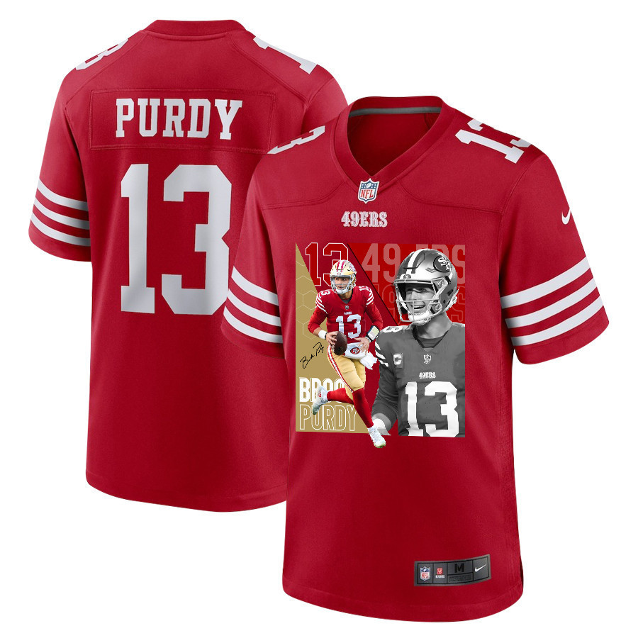 Brock Purdy 13 San Francisco 49ers The Son of Steel Game Scarlet NFL Jersey Men's