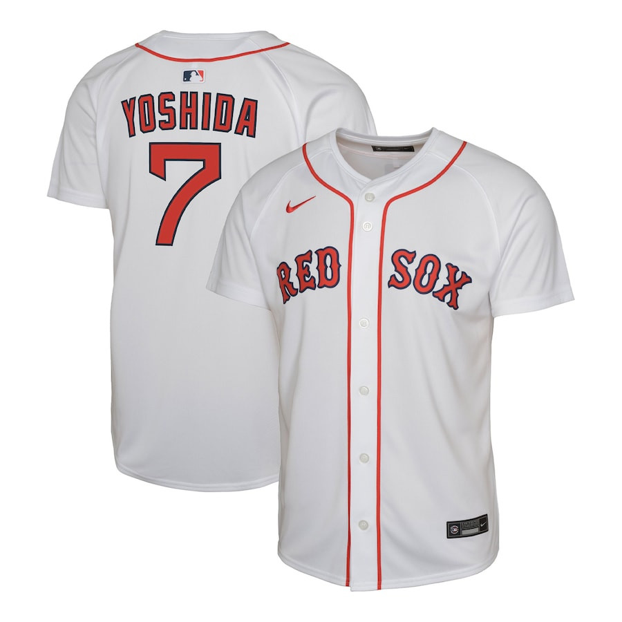 Masataka Yoshida 7 Boston Red Sox Home Player White MLB Jersey Youth