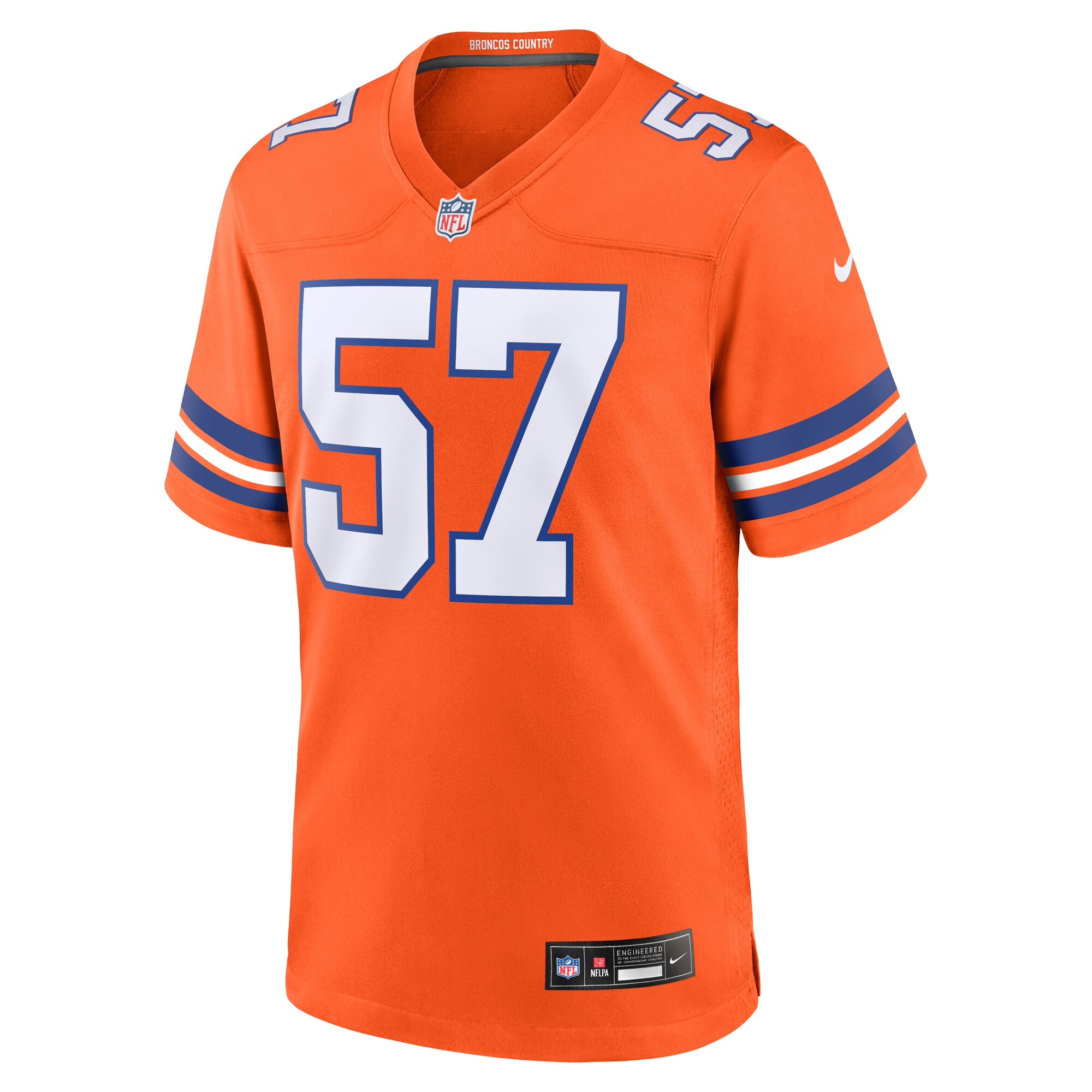Denver Broncos Tom Jackson Orange Mile High Collection 1977 Throwback Retired Player Game NFL Jersey Men's