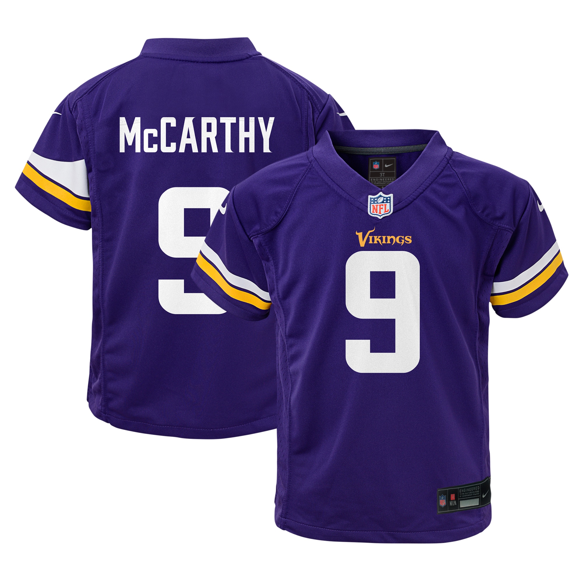 Preschool Minnesota Vikings J.J. McCarthy Purple Player Game NFL Jersey Men's