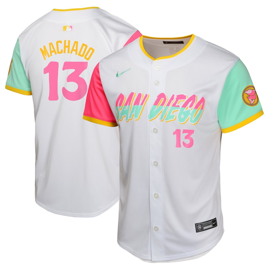 Manny Machado 13 San Diego Padres City Connect Limited White MLB Jersey Youth