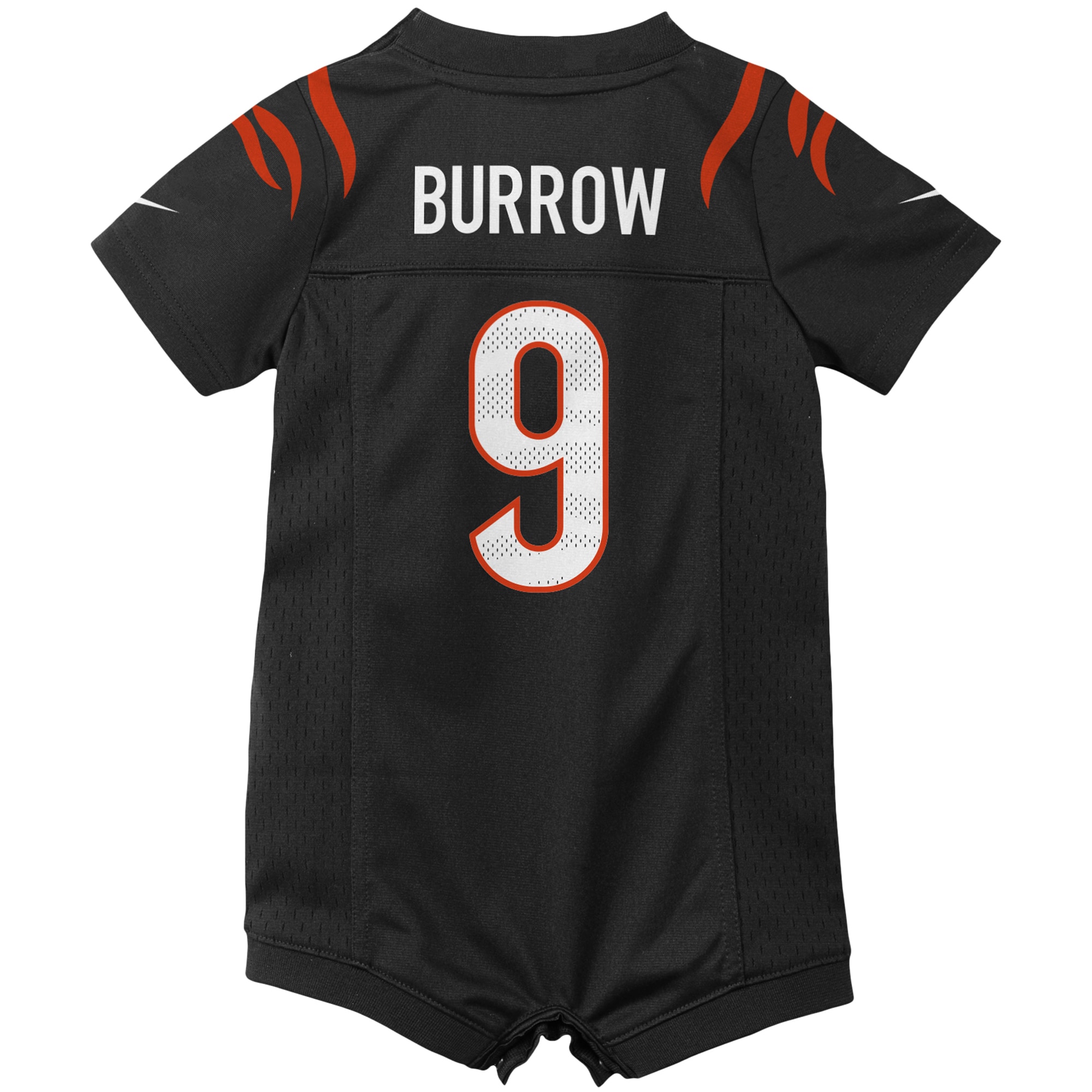 Newborn Infant Cincinnati Bengals Joe Burrow Black Game Romper NFL Jersey Men's