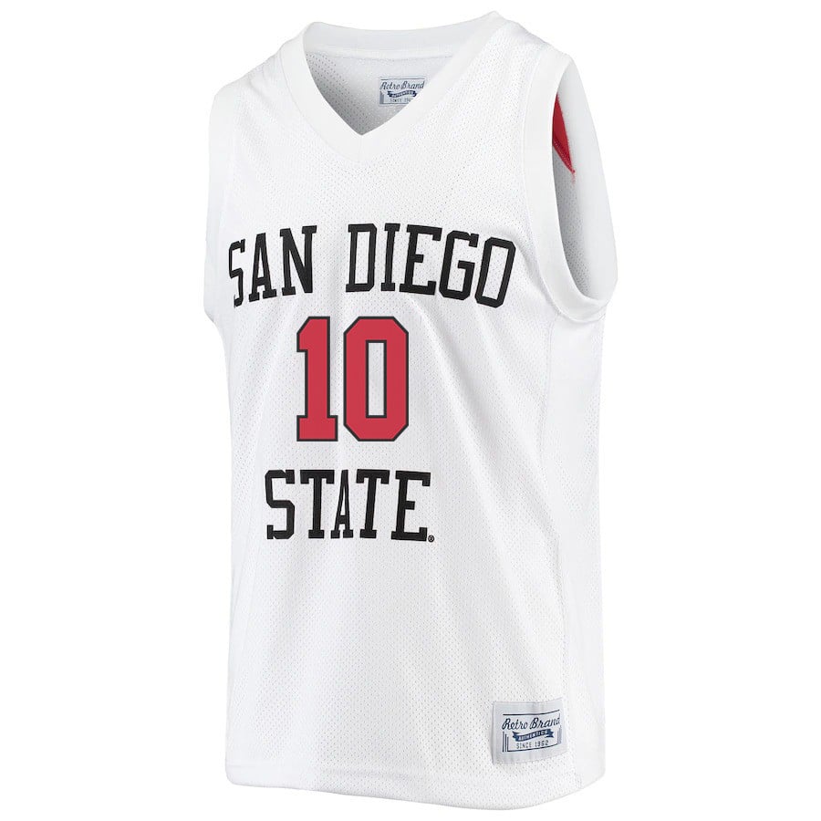 Cam Lawin 10 San Diego State Aztecs 2023- Me White NCAA Jersey Men's