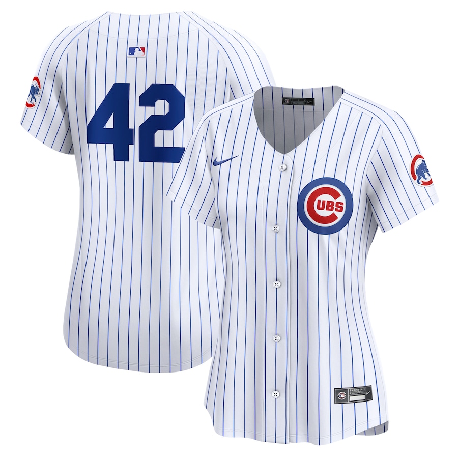 Chicago Cubs Women's 2024 Jackie Robinson Day Home Limited Jersey White