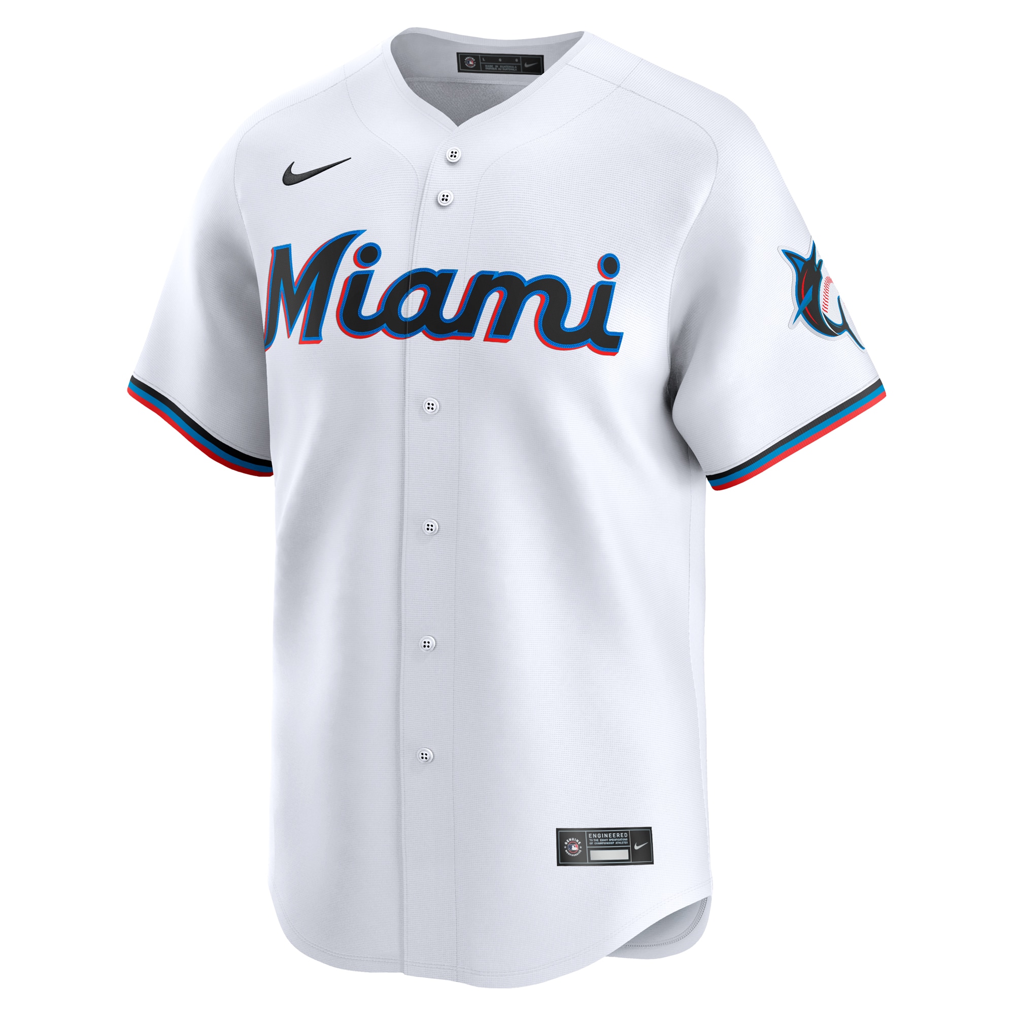 Miami Marlins White #1 Dad Home Limited MLB Jersey Men's