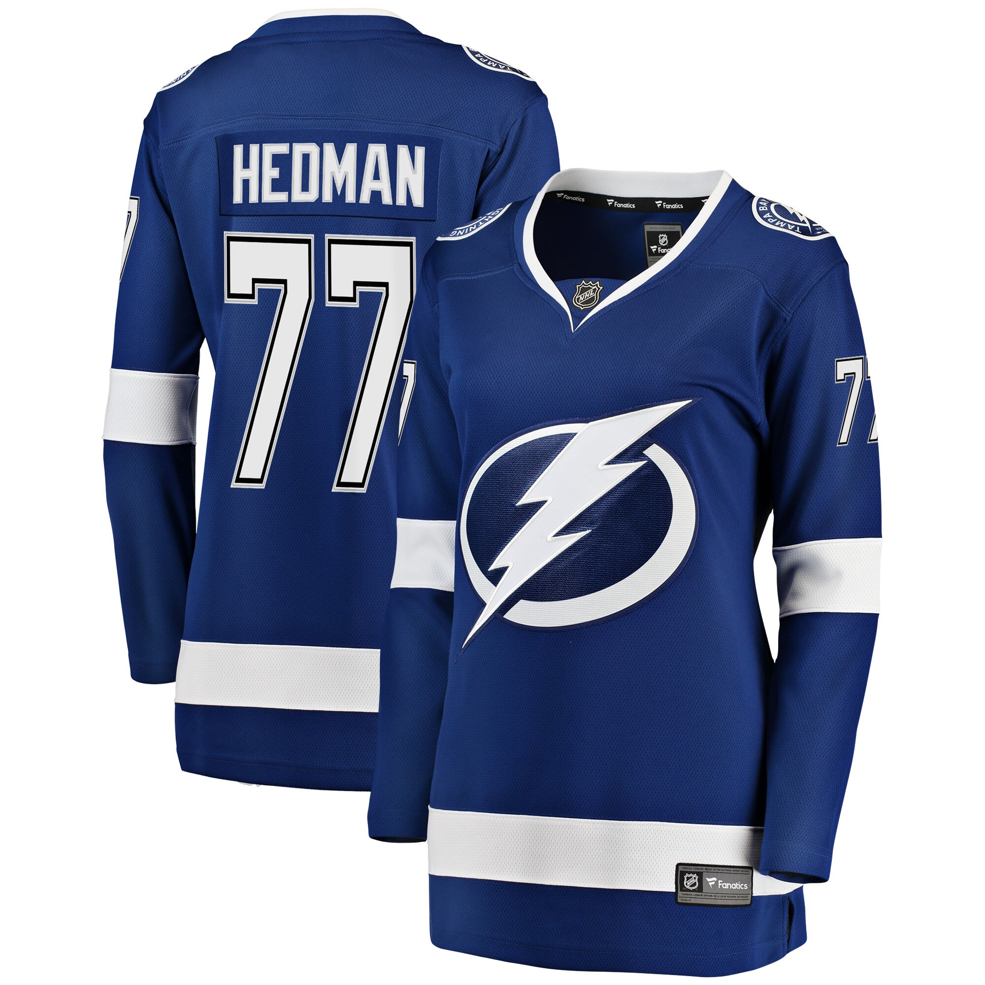Tampa Bay Lightning Victor Hedman Blue Breakaway Player NHL Jersey Women's