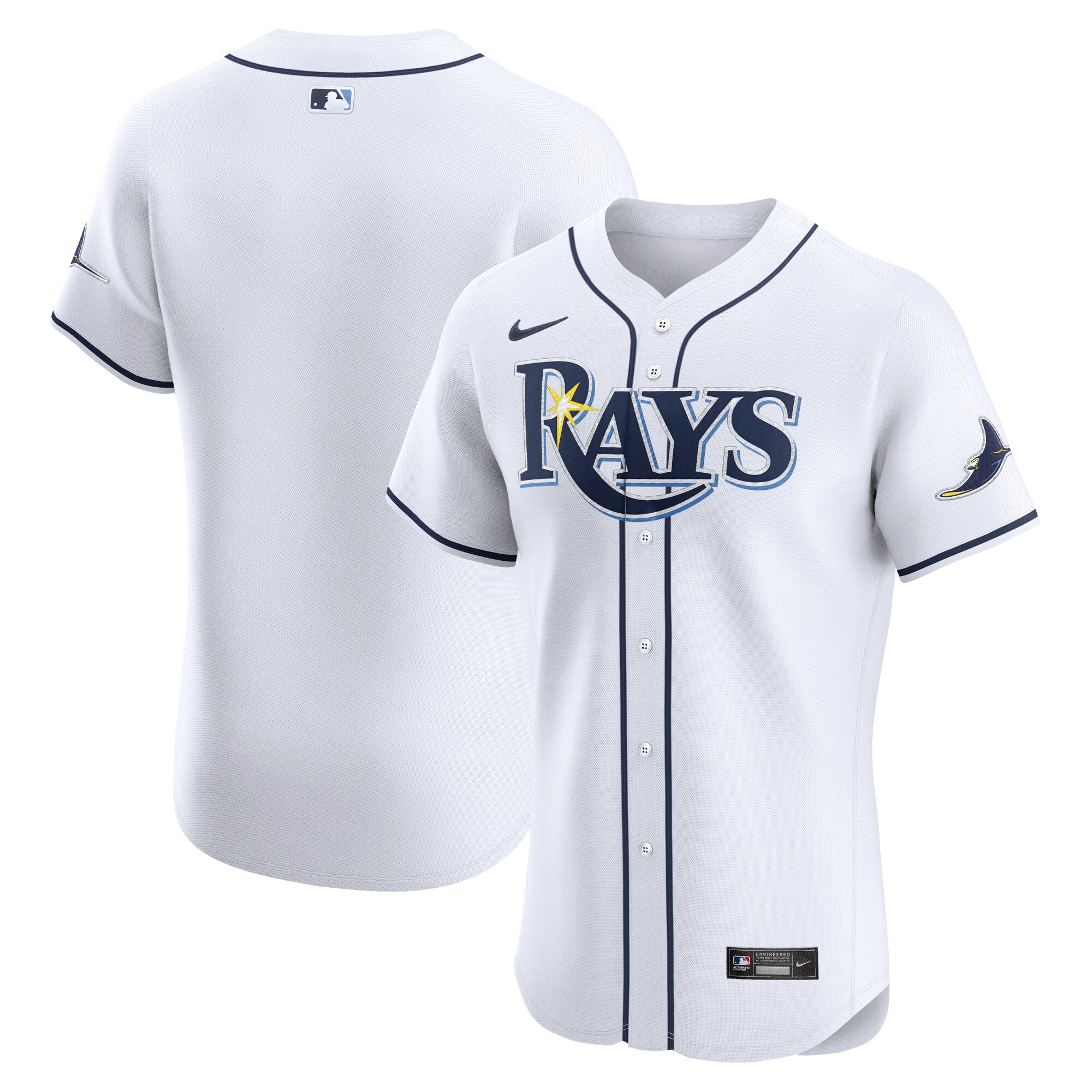 Tampa Bay Rays White Home Elite MLB Jersey Men's