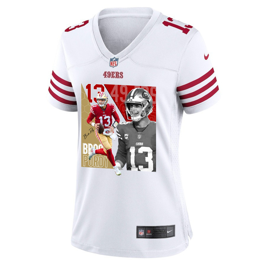 Brock Purdy 13 San Francisco 49ers The Son of Steel Game White NFL Jersey Women's