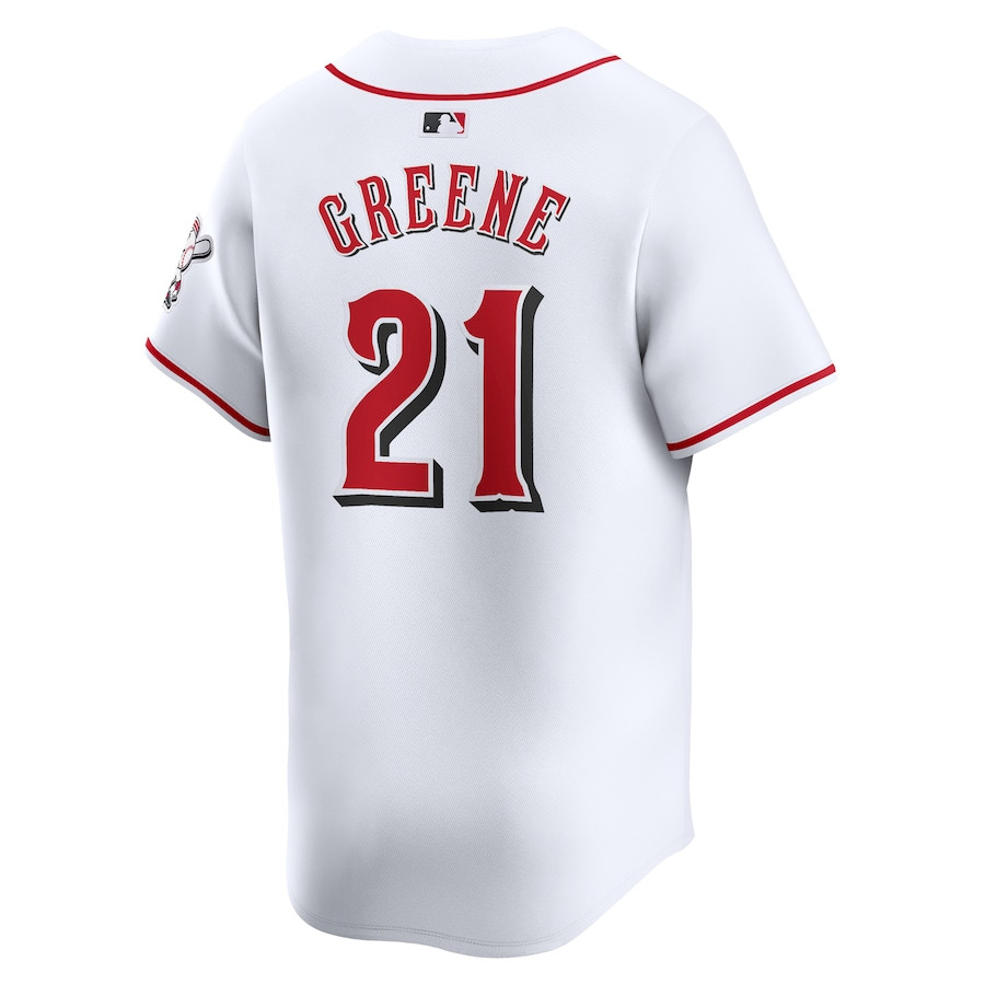 Hunter Greene 21 Cincinnati Reds Home Limited Player White MLB Jersey Men's