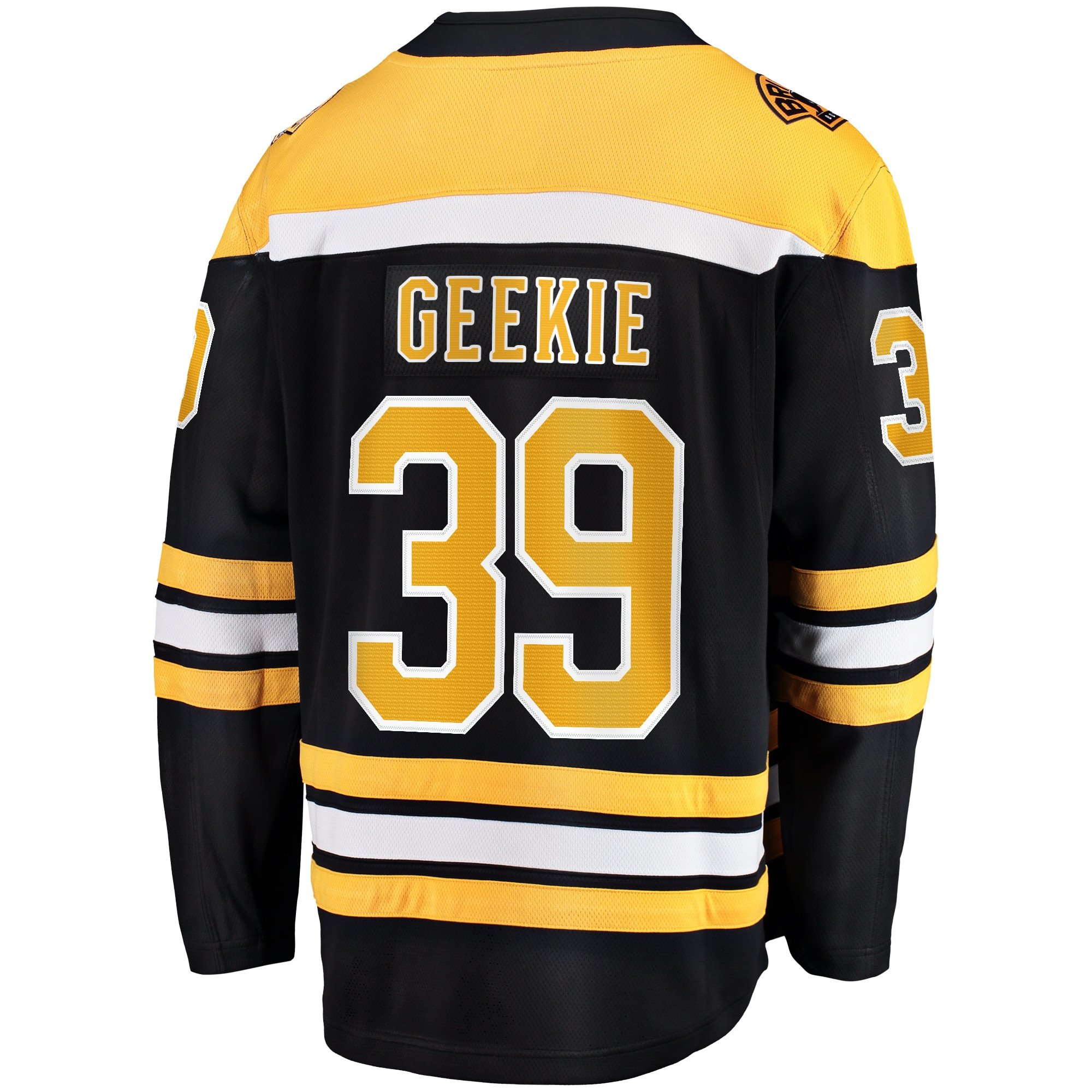 Morgan Geekie 39 Boston Bruins Breakaway Home Black NHL Jersey Men's