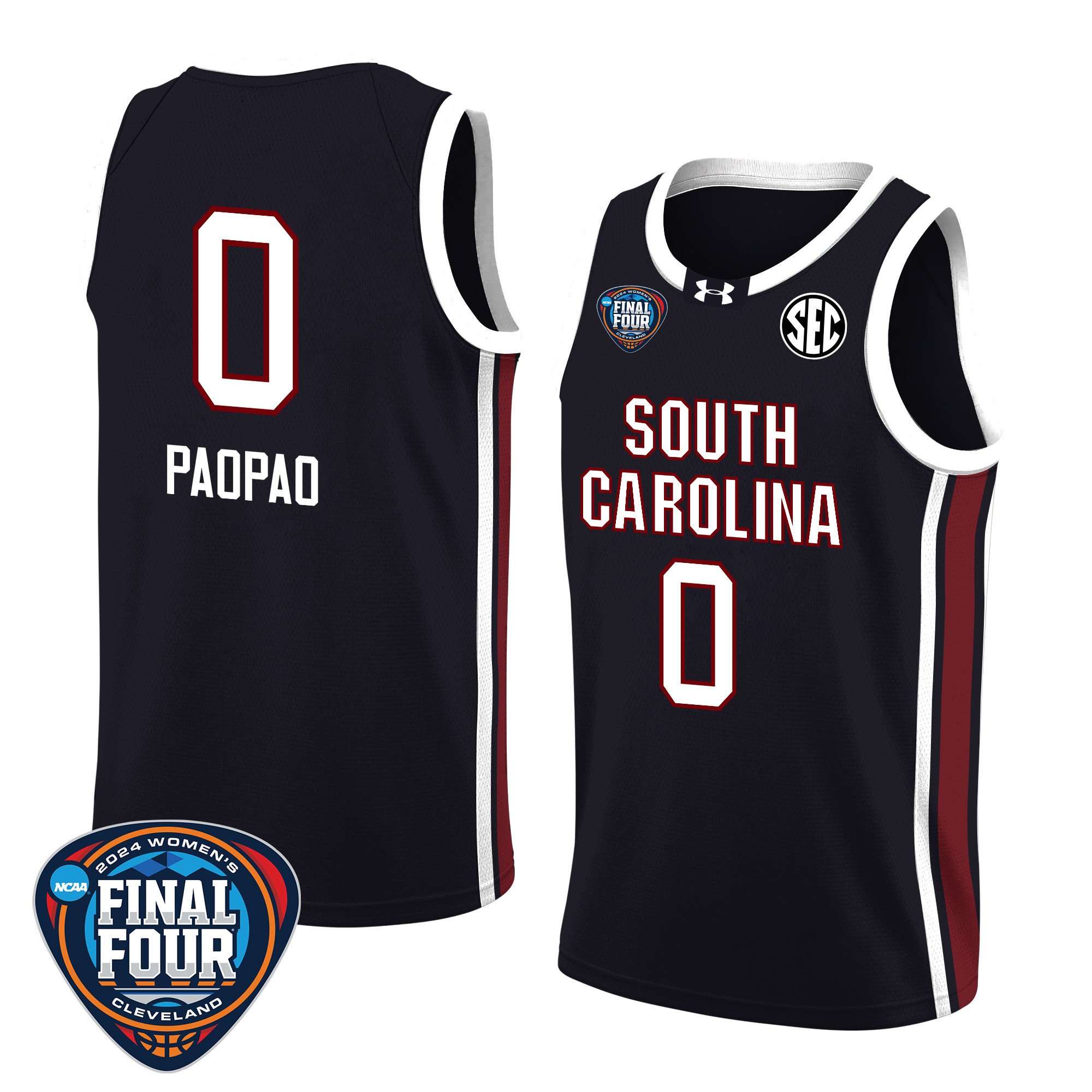 Te-Hina Paopao 0 South Carolina 2024 Final Four Patch Unisex NCAA Jersey Unisex