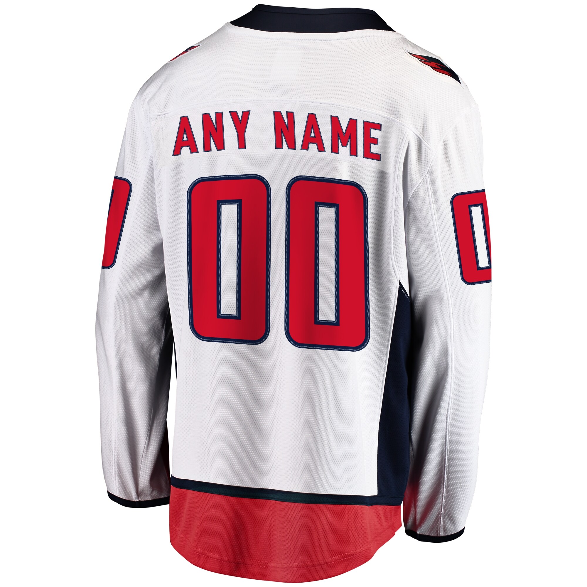 Washington Capitals White Away Breakaway Custom NHL Jersey Men's