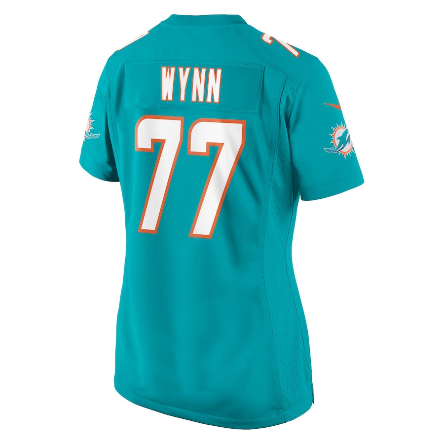 Isaiah Wynn 77 Miami Dolphins Game Aqua NFL Jersey Women's