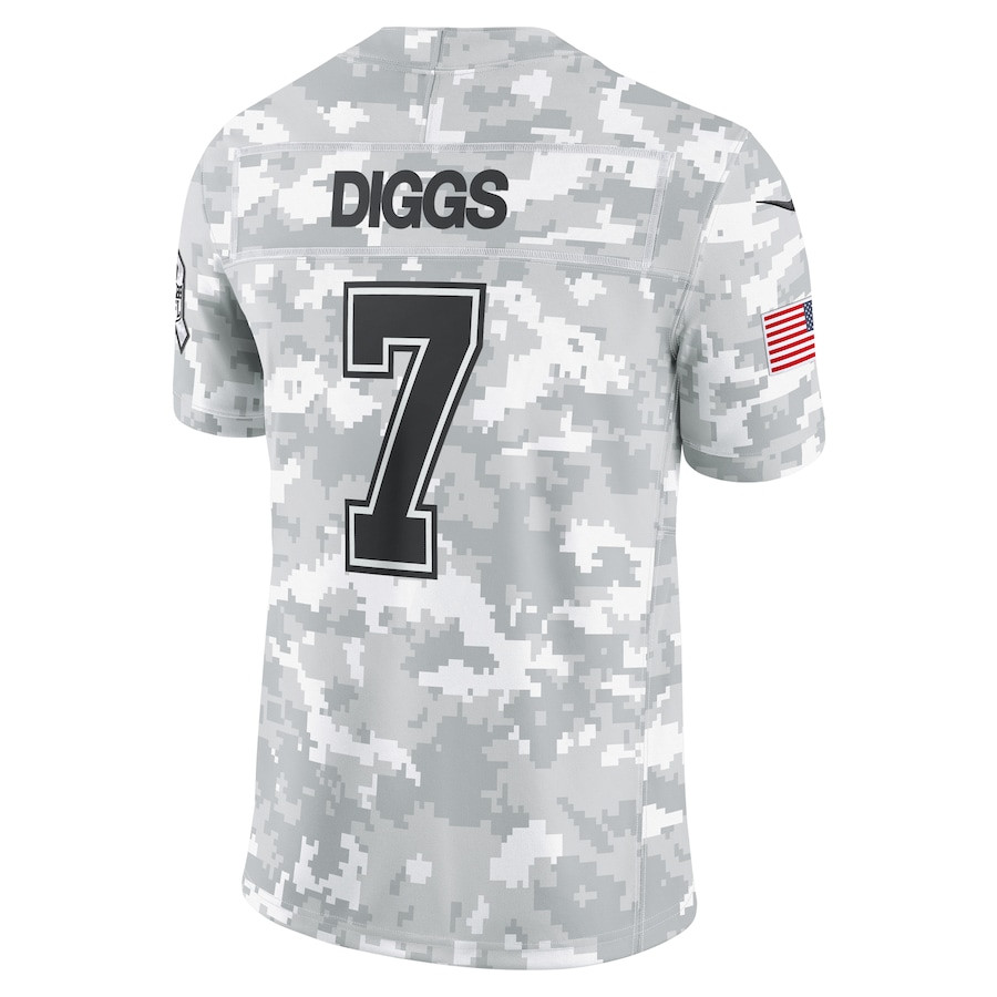 Trevon Diggs 7 Dallas Cowboys 2024 Salute to Service Limited Arctic Camo NFL Jersey Men's