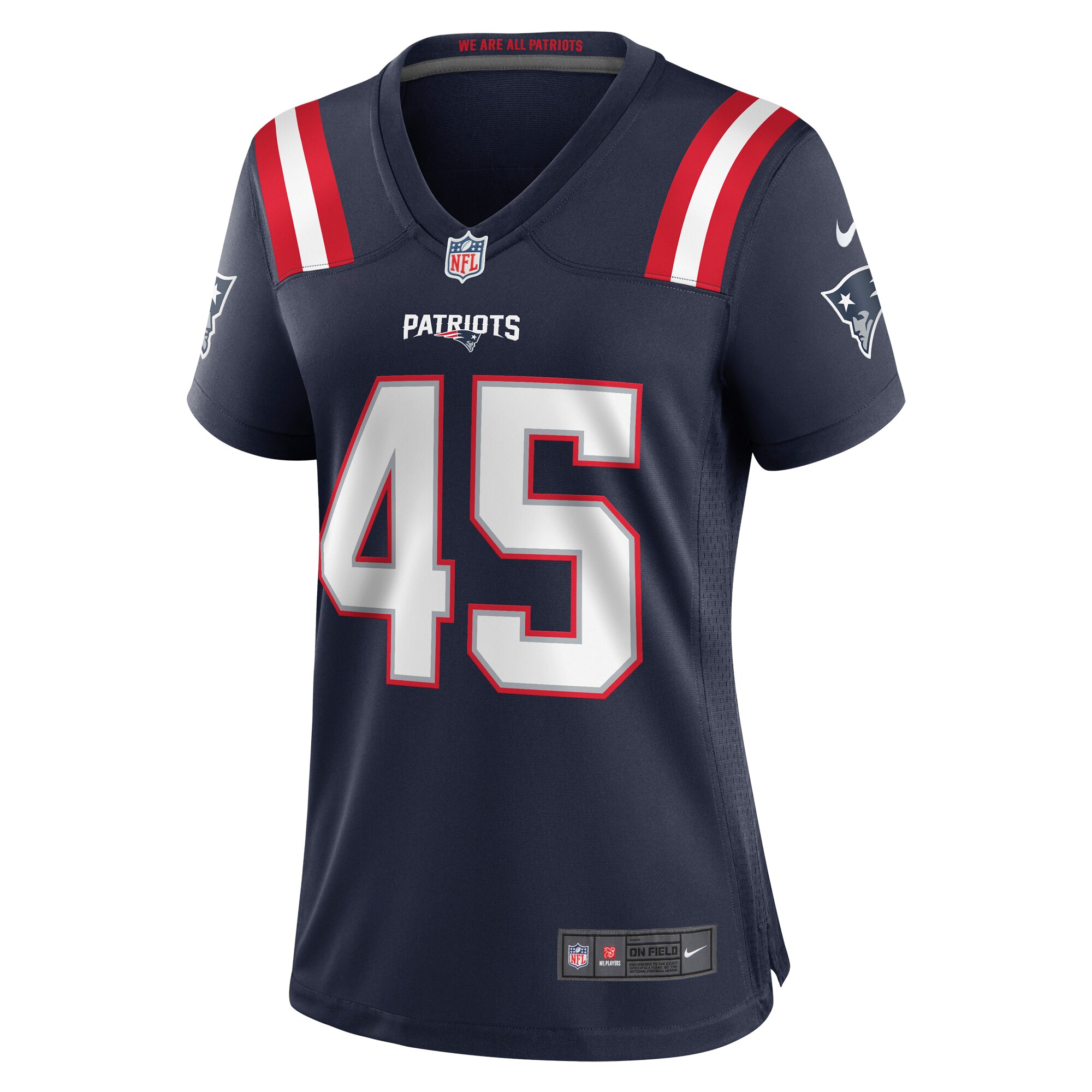 New England Patriots Chris Board Navy Game Player NFL Jersey Women's
