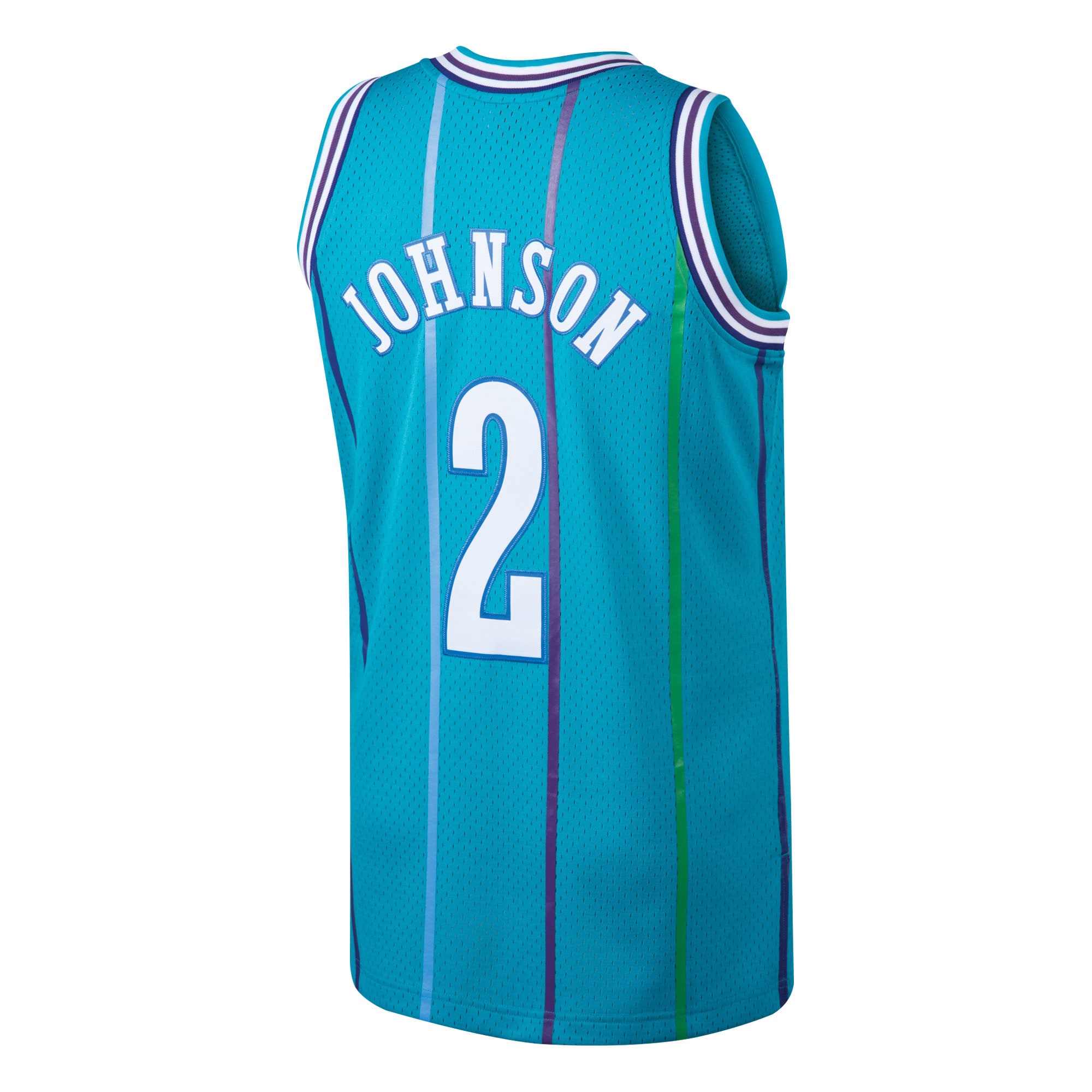 Mitchell Ness Larry Johnson Teal Charlotte Hornets 1992-93 Hardwood Classics Swingman NBA Jersey Men's