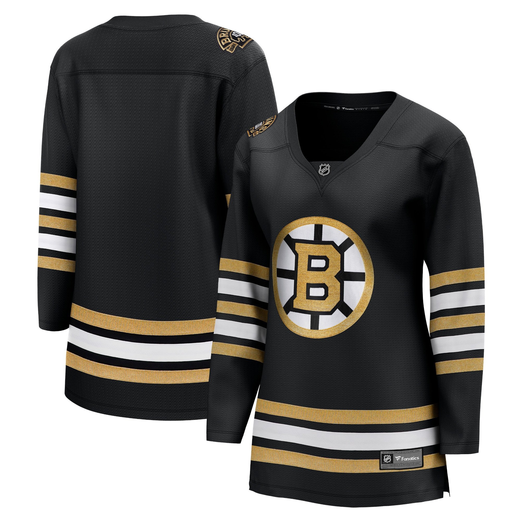 Boston Bruins 100th Anniversary Breakaway Women, Black NHL Jersey Women's